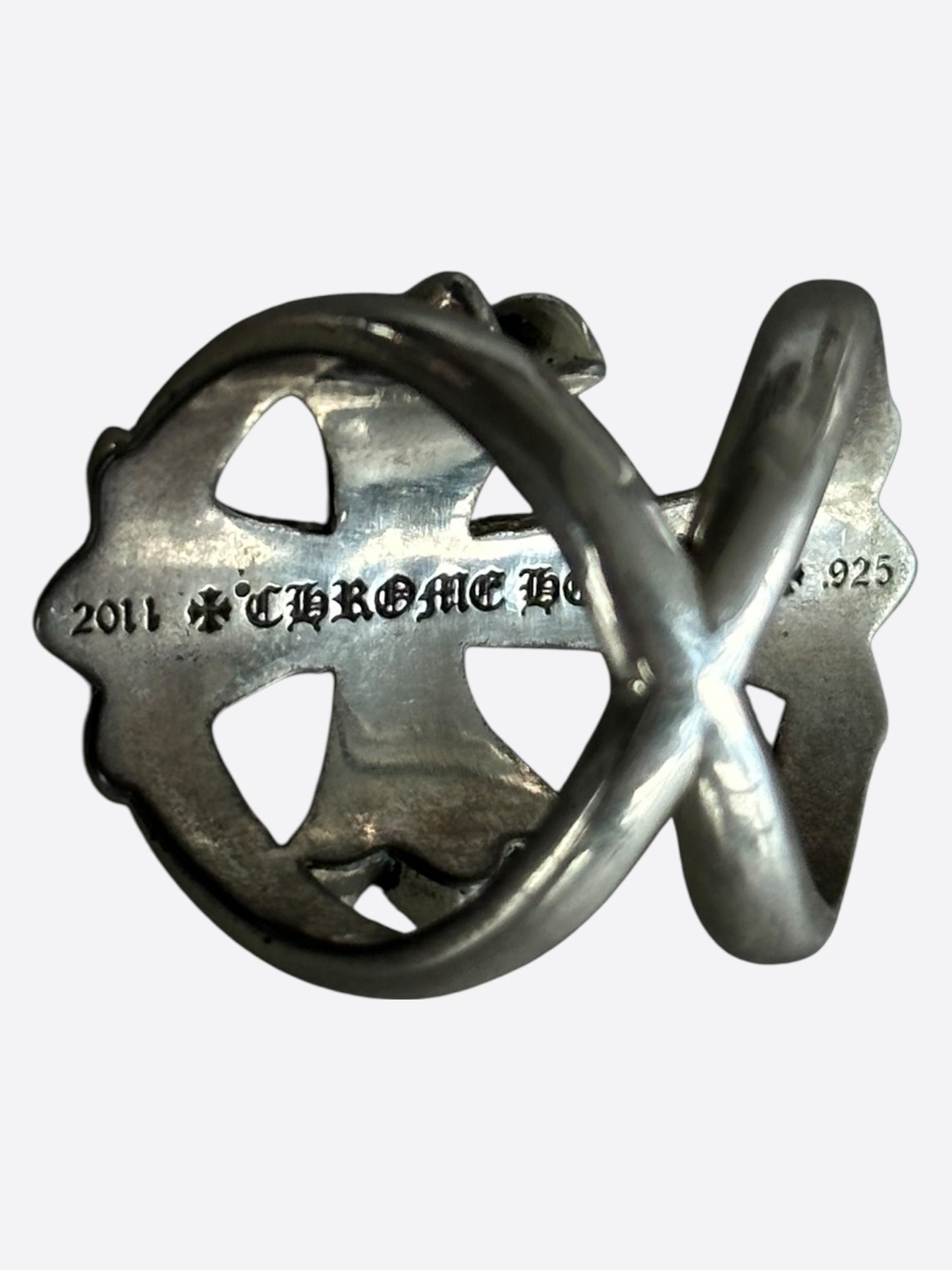 Chrome Hearts Silver Cross Infinity Ring