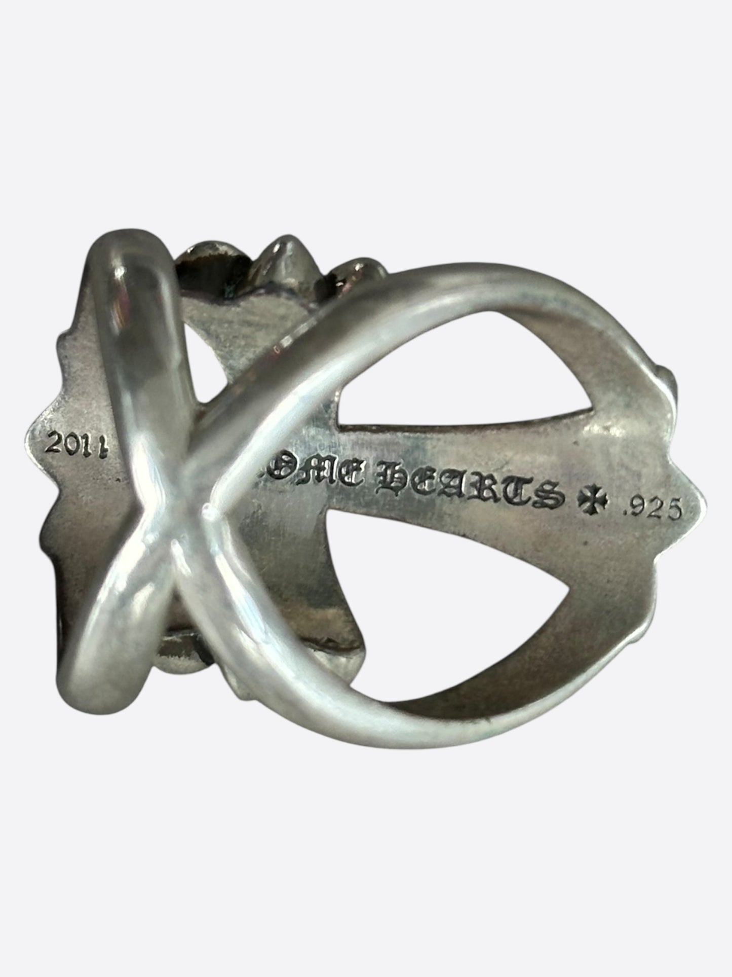 Chrome Hearts Silver Cross Infinity Ring