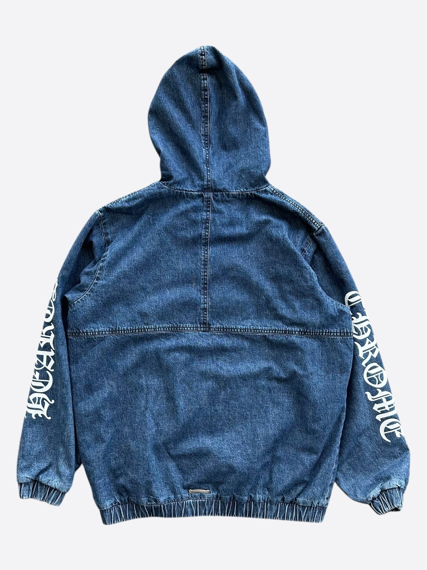 Chrome Hearts Blue & White Cross Patch Denim Anorak