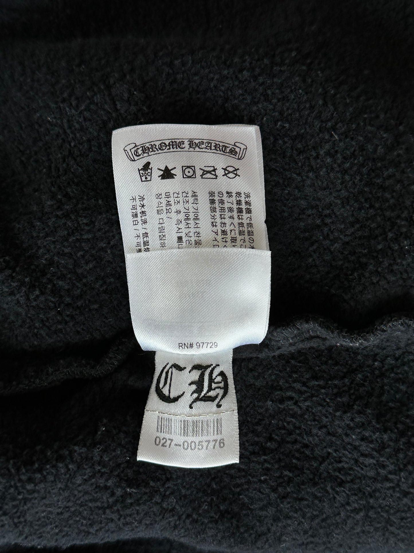 Chrome Hearts Black Multicolor Cross Zip Up Hoodie