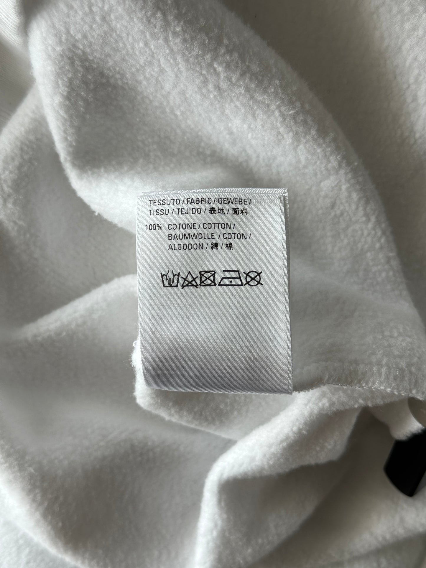 Balenciaga White & Black Pixel Logo Hoodie