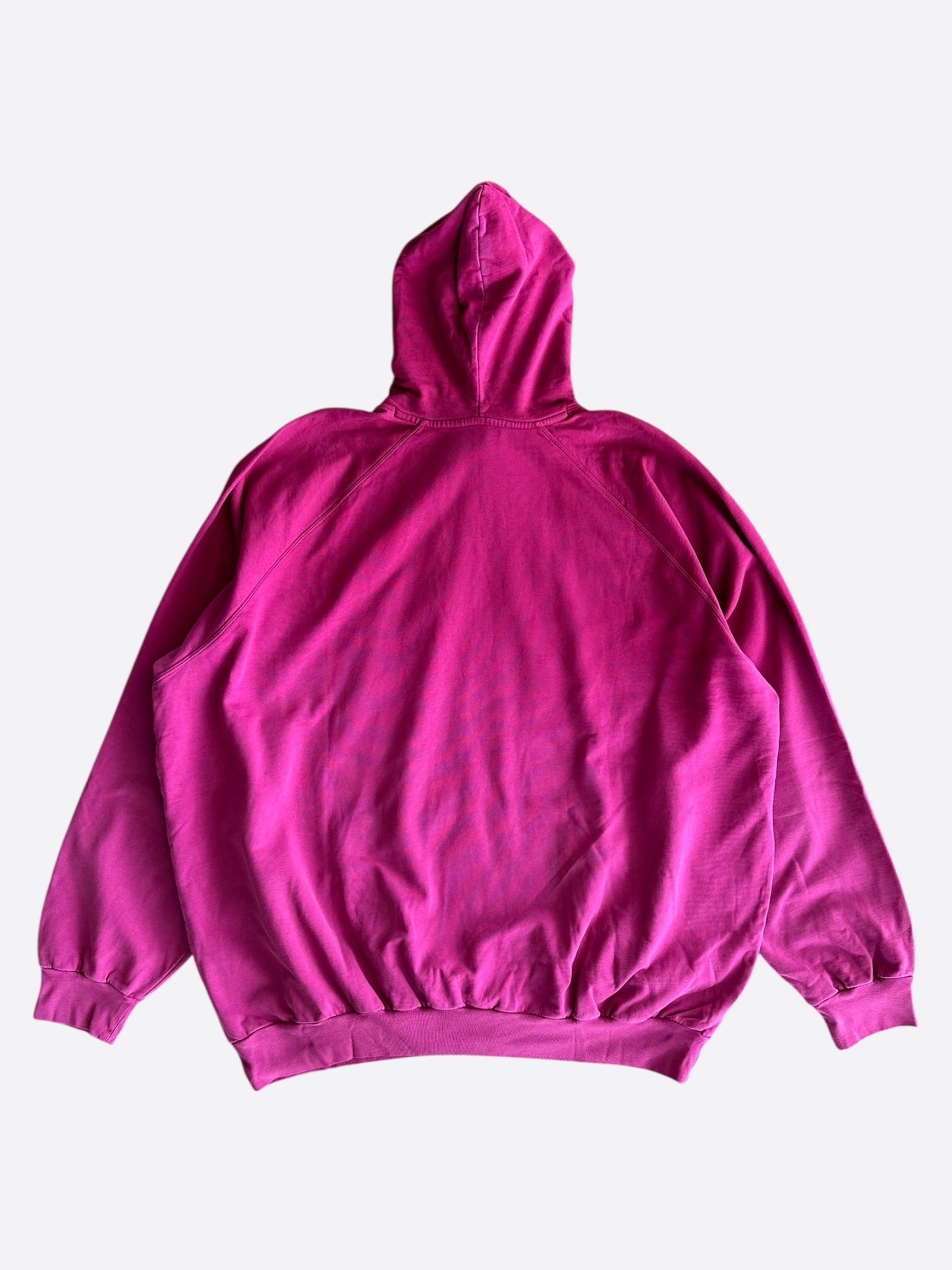 Balenciaga Pink & Multicolor Embroidered Logo Hoodie