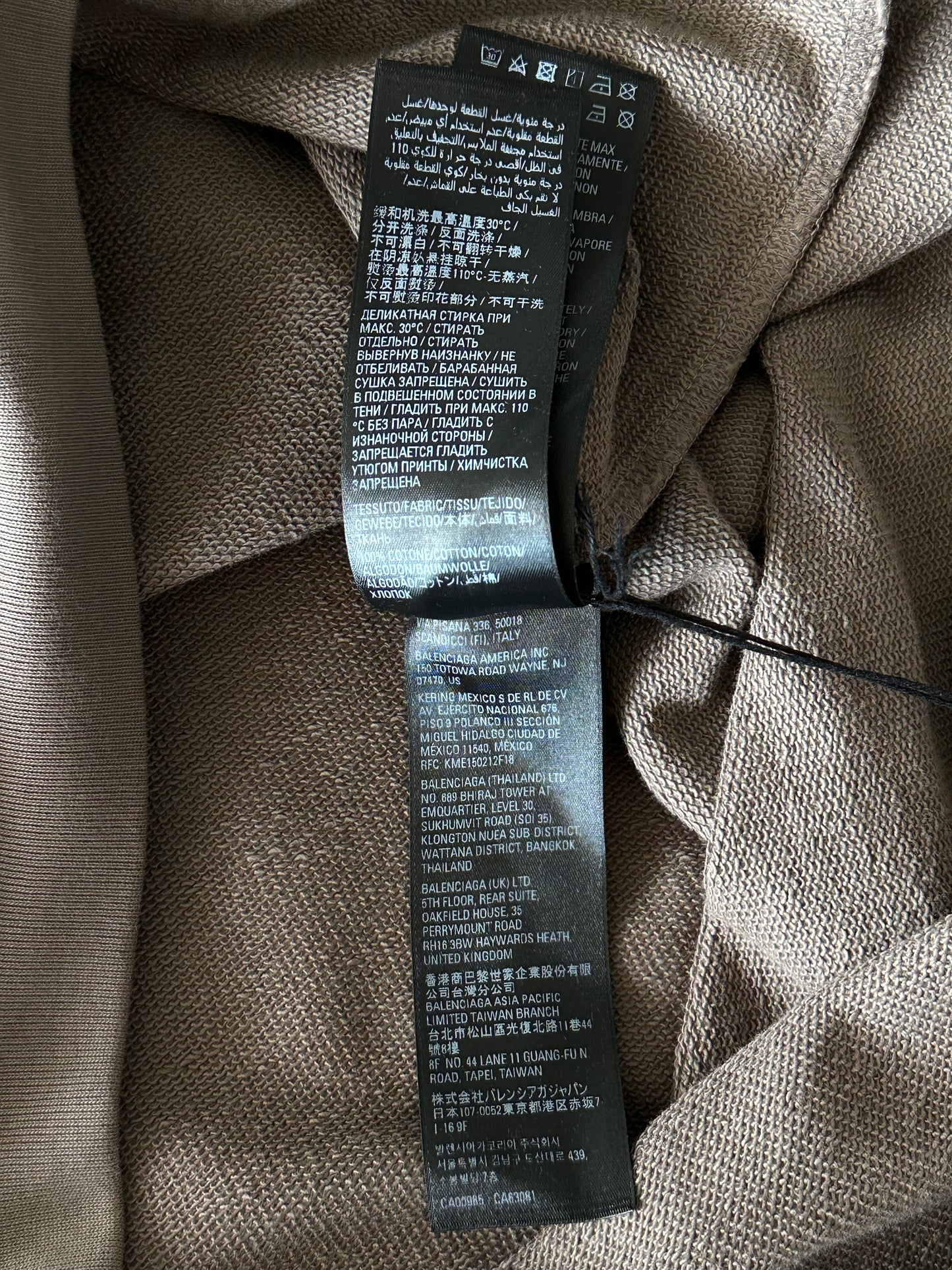 Balenciaga Brown & Black World Food Programme Logo Hoodie