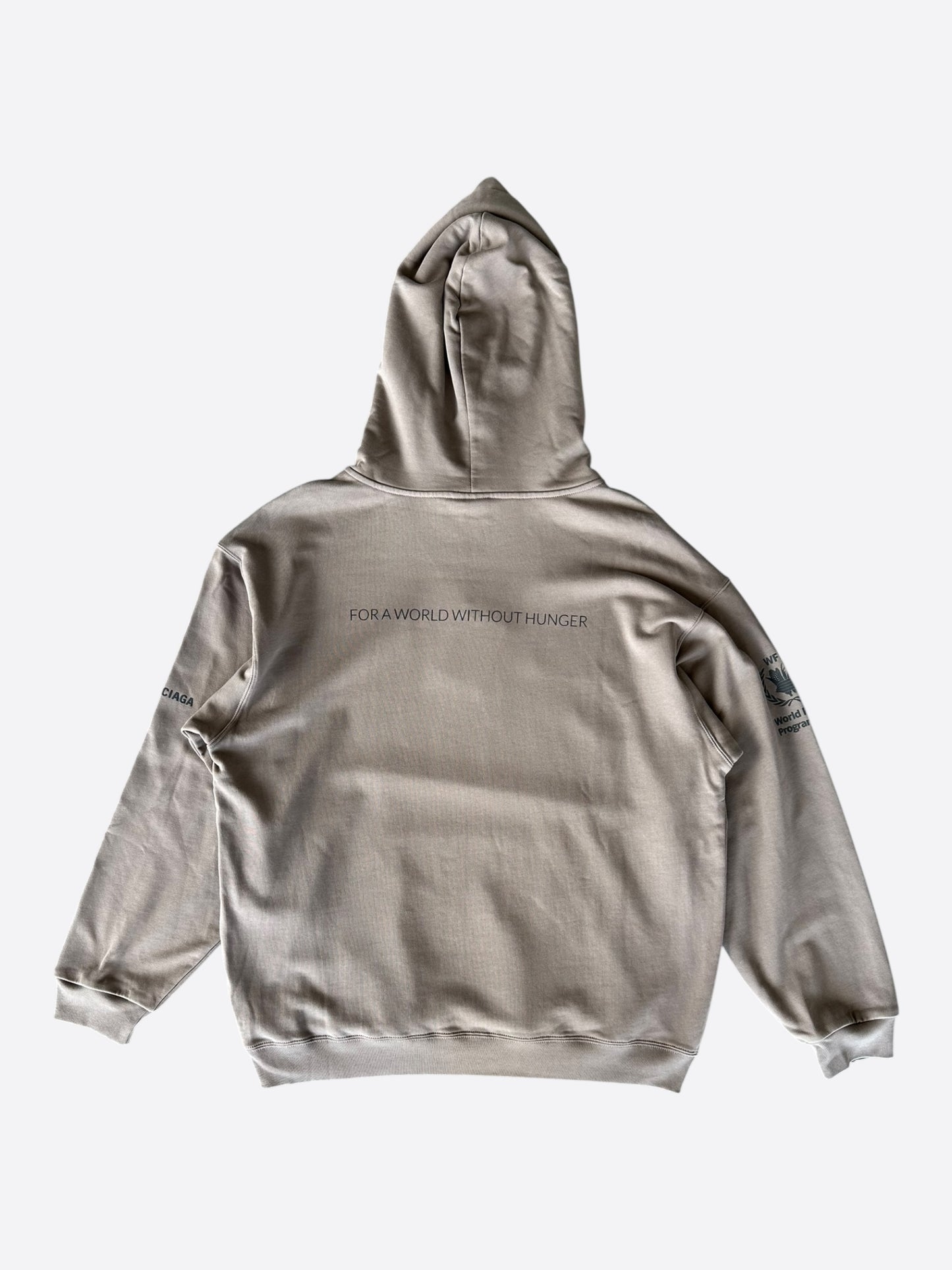 Balenciaga Brown & Black World Food Programme Logo Hoodie