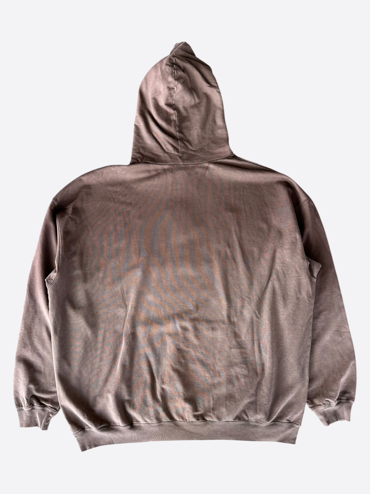 Balenciaga Brown & Multicolor Embroidered Logo Hoodie