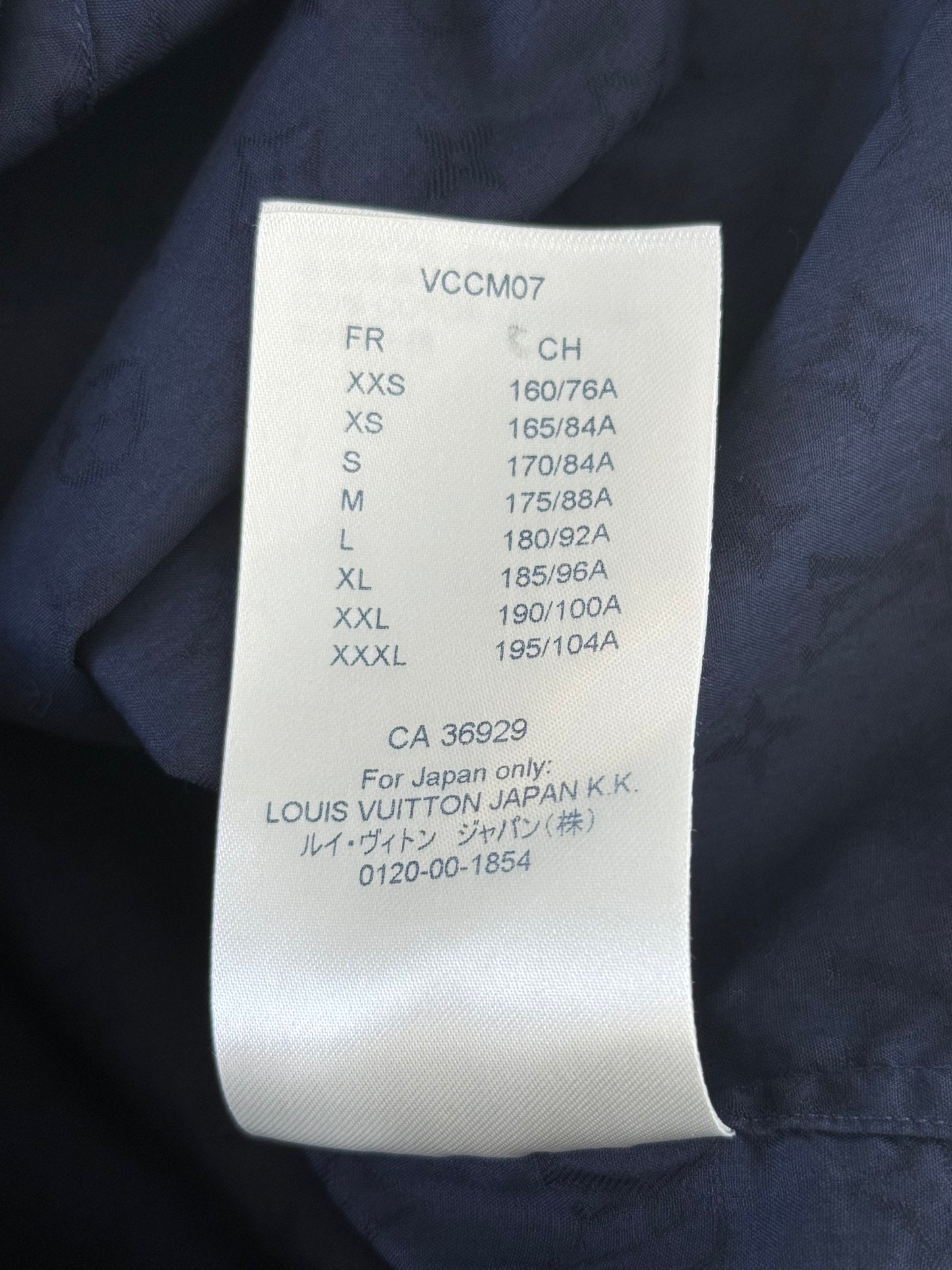 Louis Vuitton Navy Jacquard Monogram Button Up Shirt