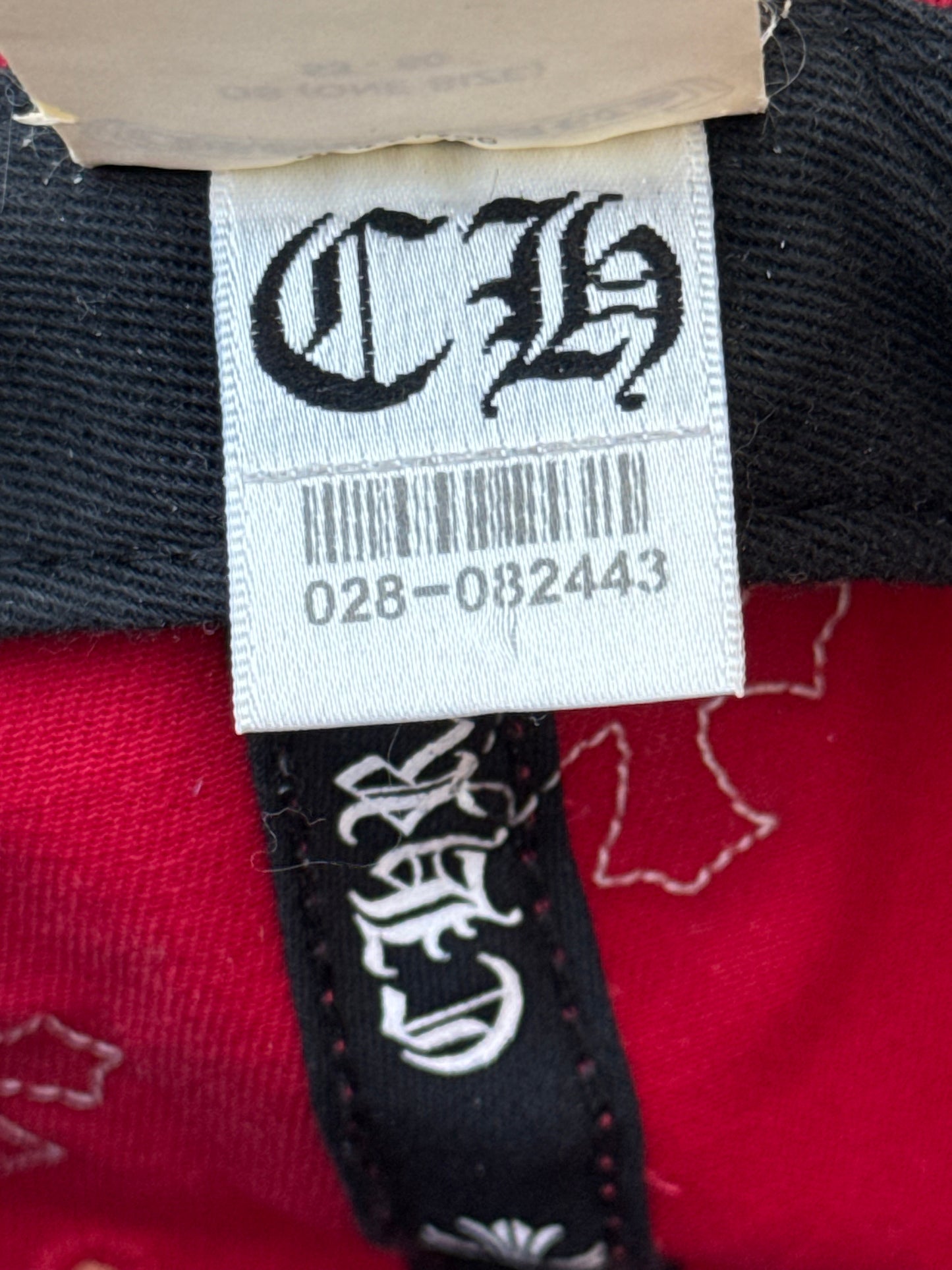 Chrome Hearts Red & White Cross Patch Hat