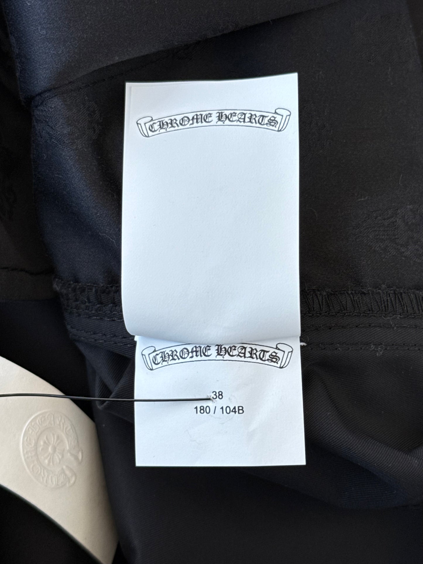 Chrome Hearts Black Nylon & Leather Cross Patch Carpenter Shorts