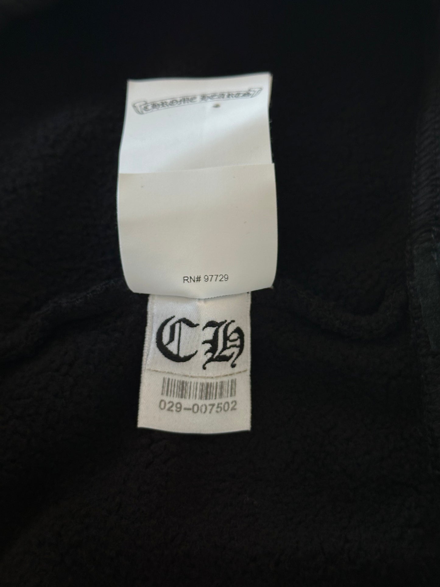 Chrome Hearts Black Cross Patch Sweatpants