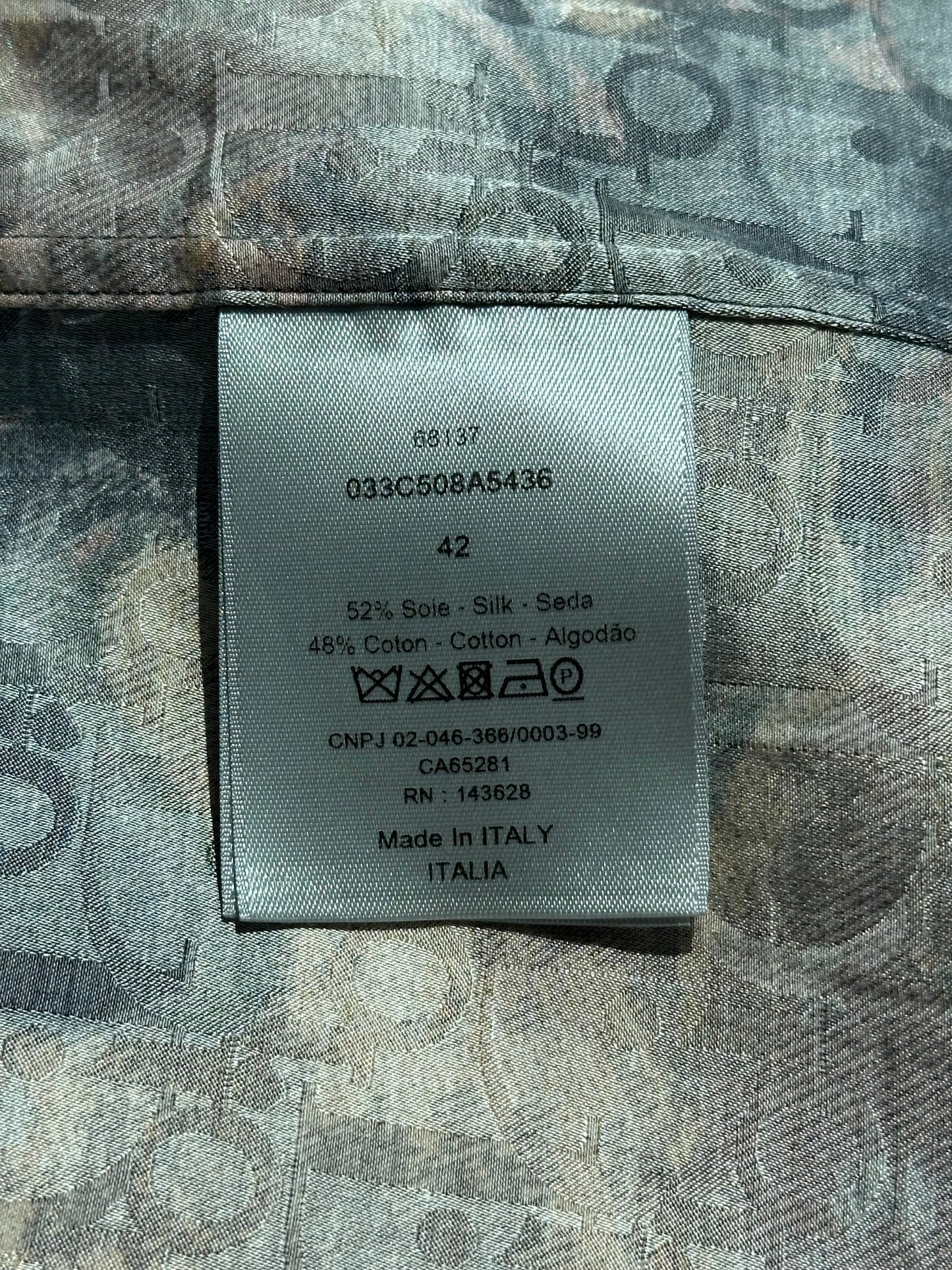 Dior Peter Doig Camouflage Oblique Button Up Shirt