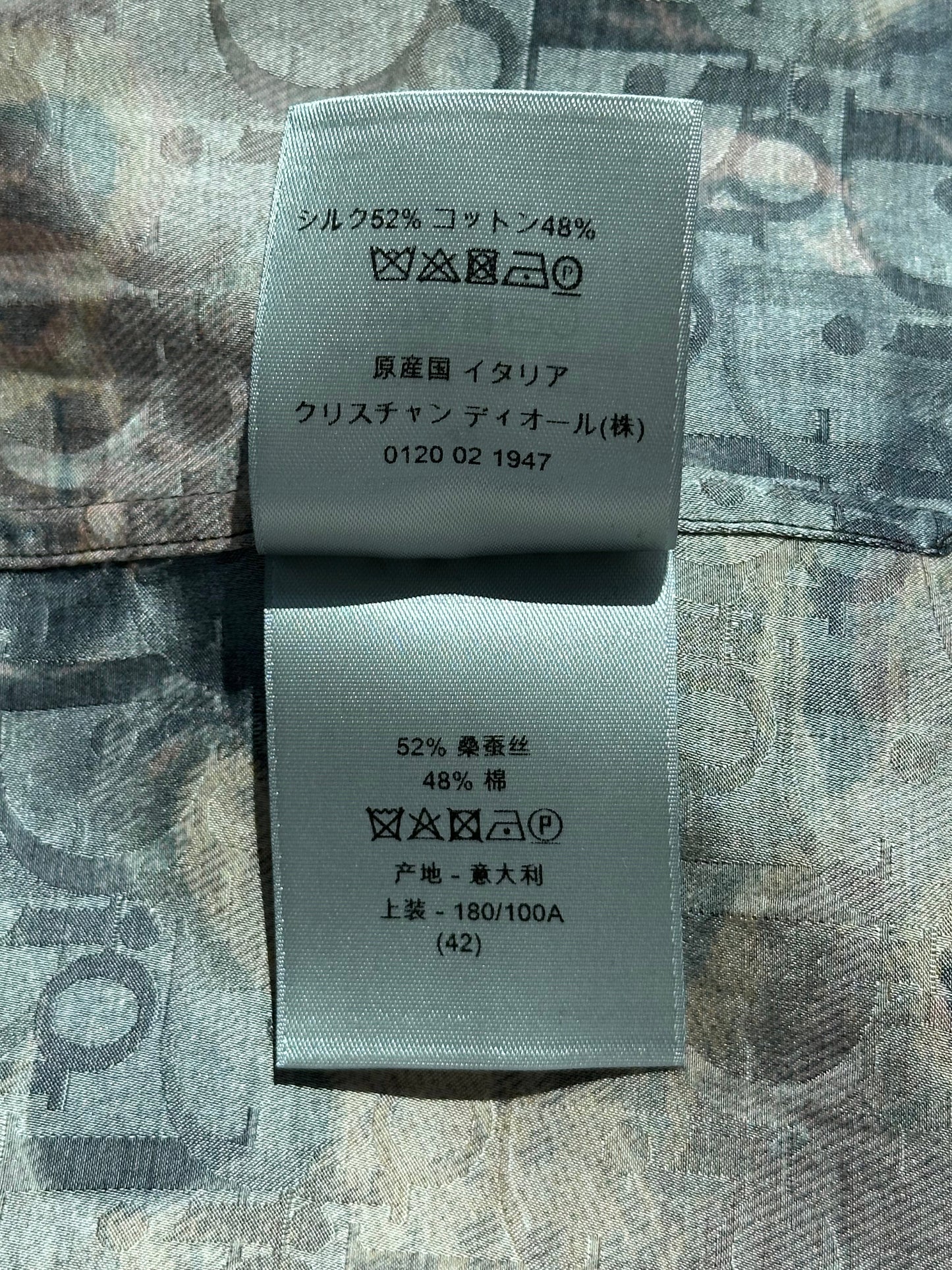Dior Peter Doig Camouflage Oblique Button Up Shirt
