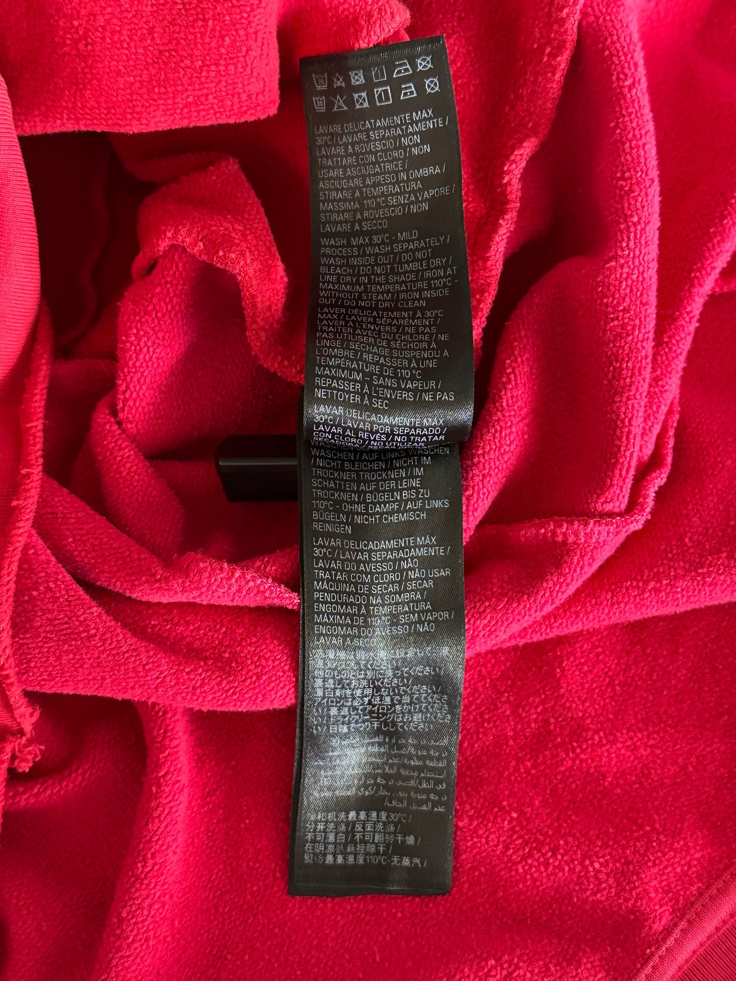 Balenciaga Red I Love Balenciaga Upcycled Hoodie