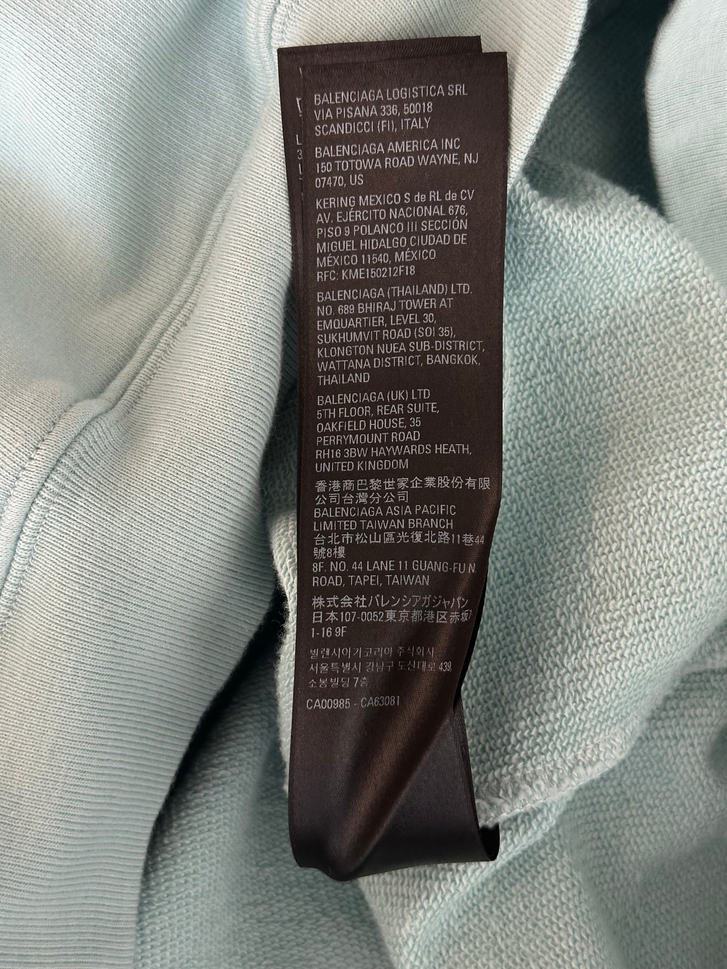 Balenciaga Blue Embroidered BB Icon Logos Hoodie