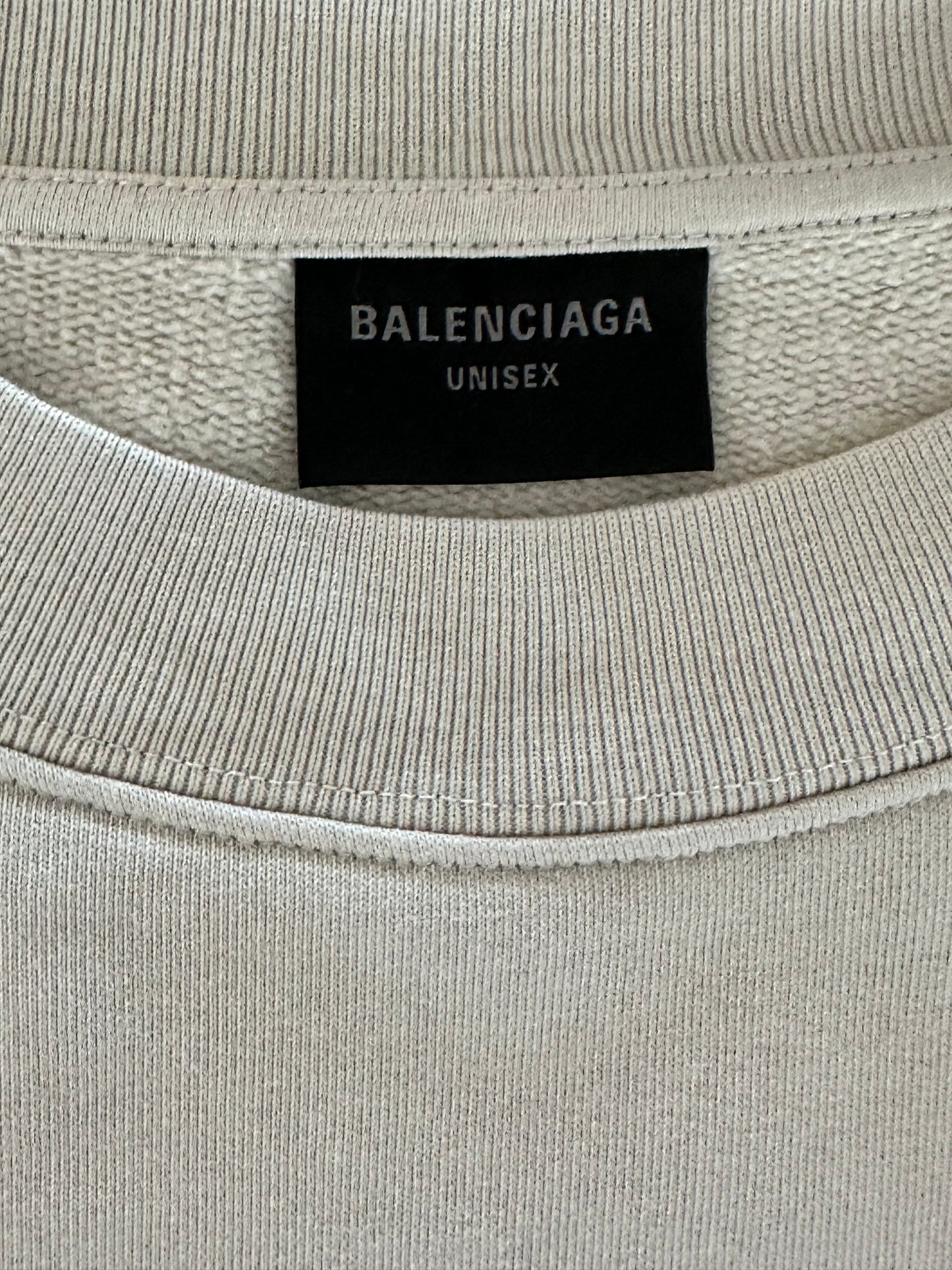 Balenciaga Grey & White Los Angeles Logo Sweater