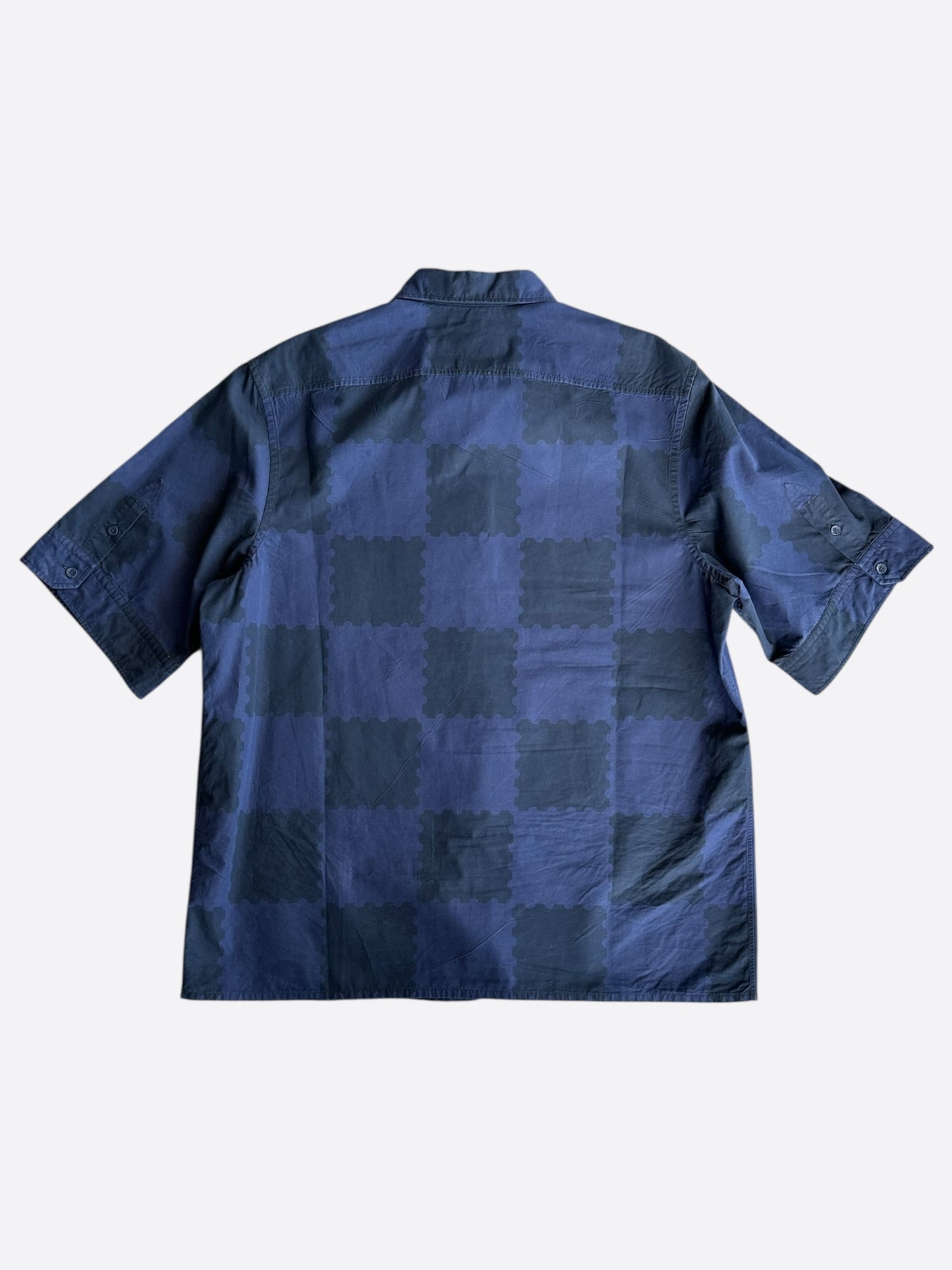 Louis Vuitton Nigo Blue Checkered Button Up Shirt
