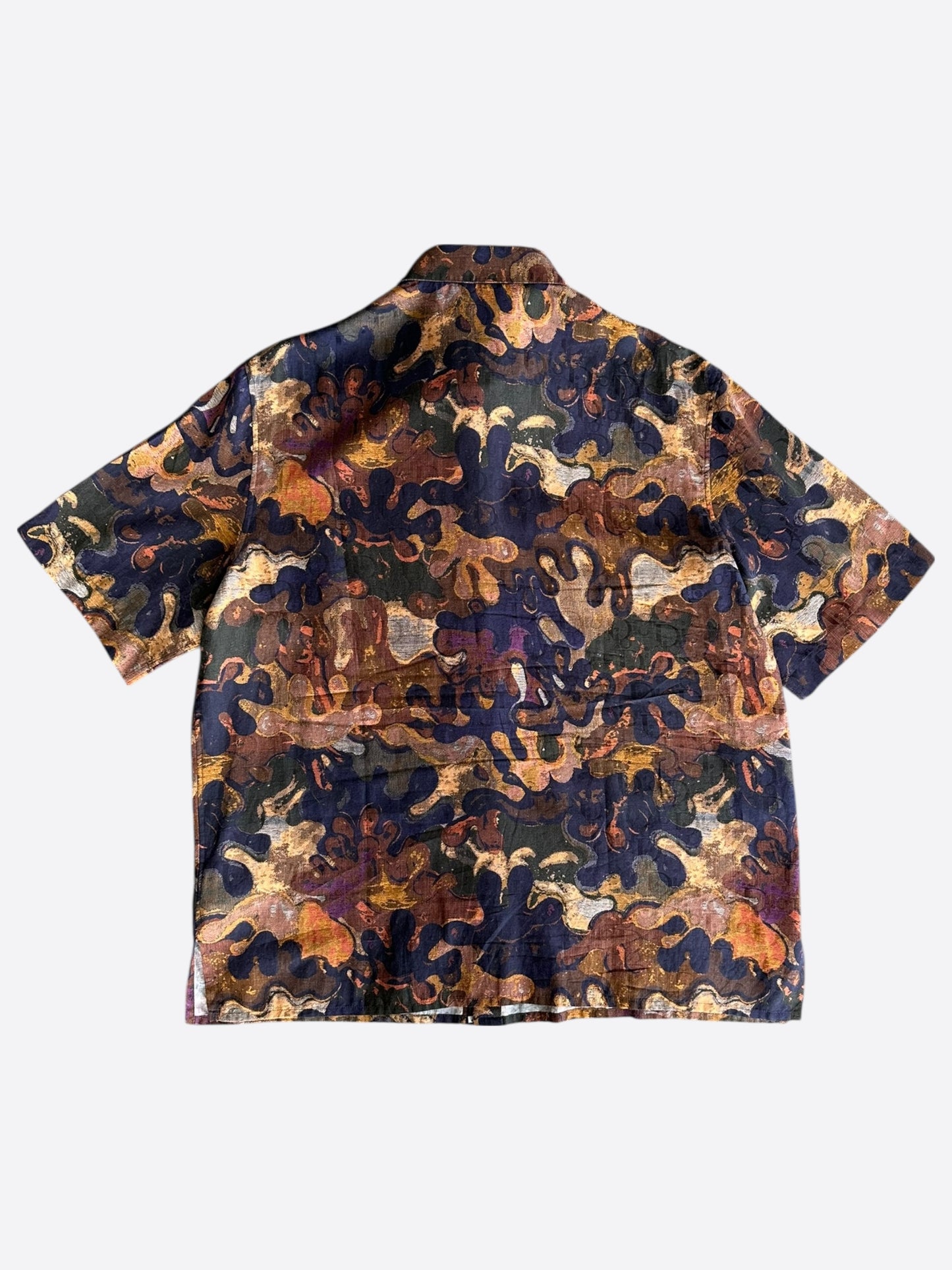 Dior Peter Doig Camouflage Oblique Button Up Shirt