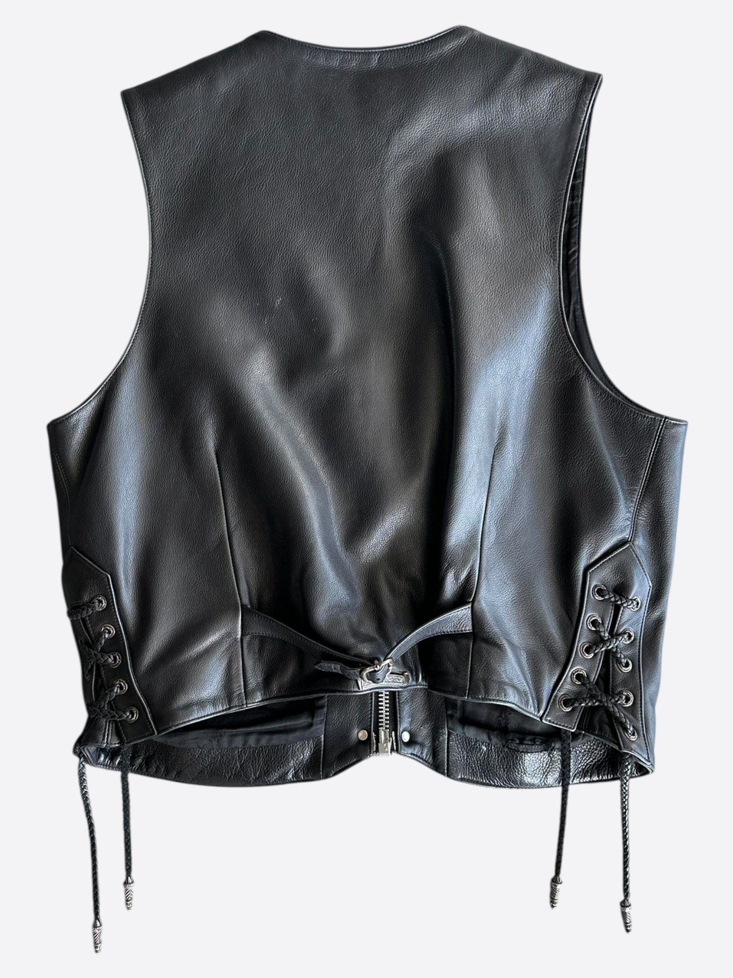 Chrome Hearts Black Leather Vest