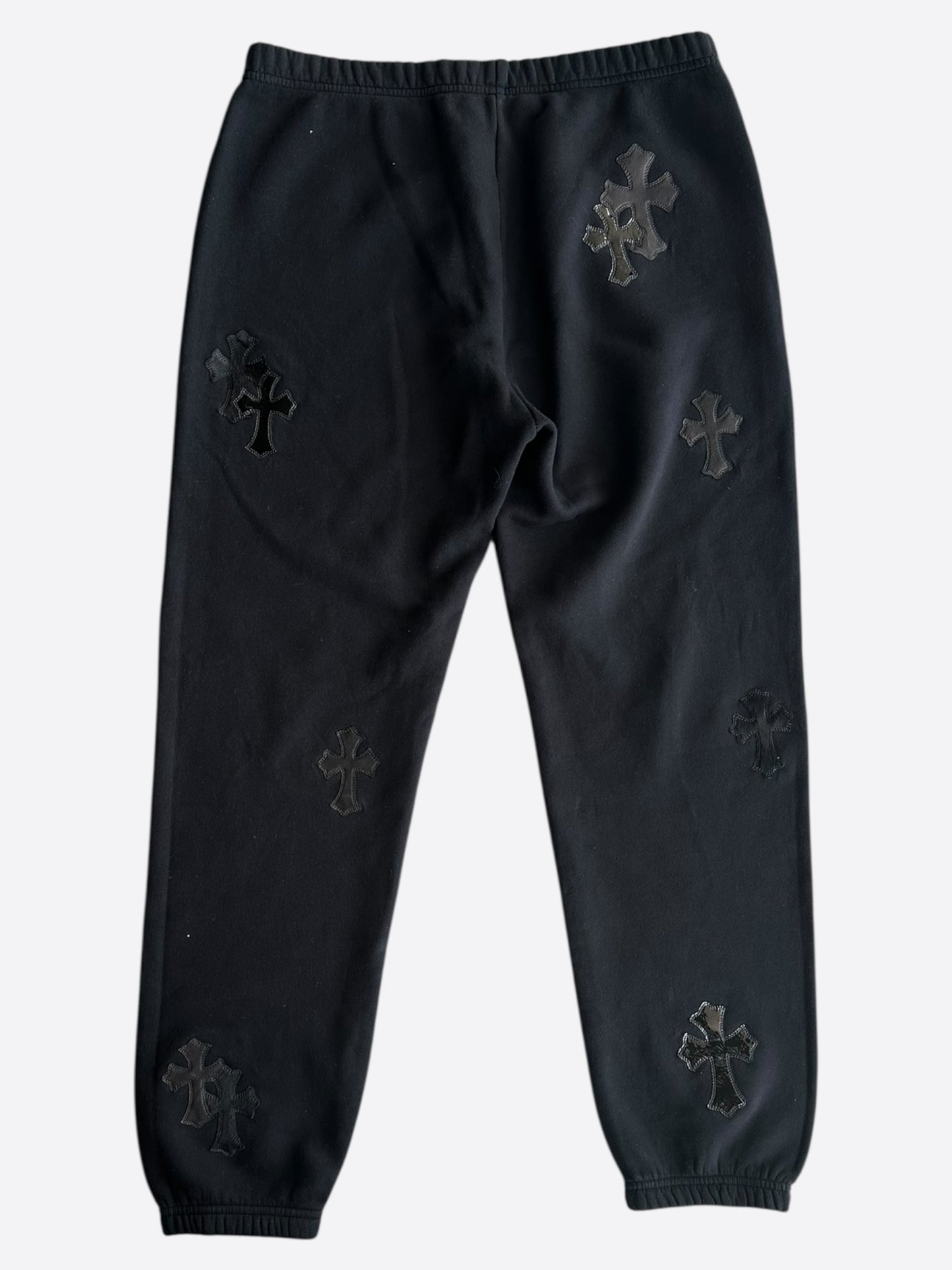 Chrome Hearts Black Cross Patch Sweatpants