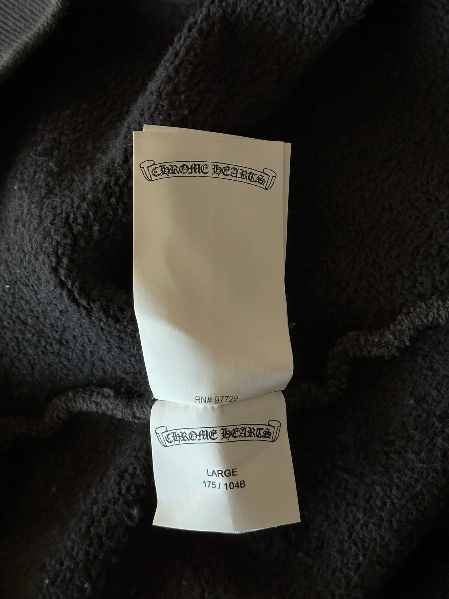 Chrome Hearts Black Triple Cross Patch Paper Jam Hoodie