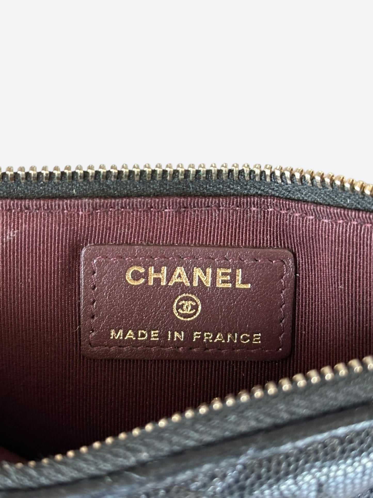 Chanel Black Caviar Quilted Classic Flat Wallet