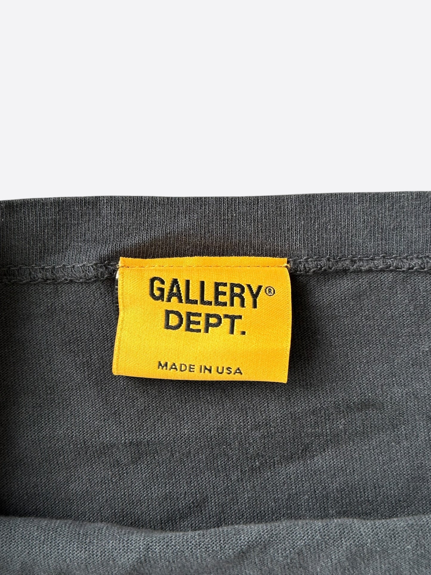 Gallery Dept Washed Black & Red Anarchy Logo Longsleeve T-Shirt