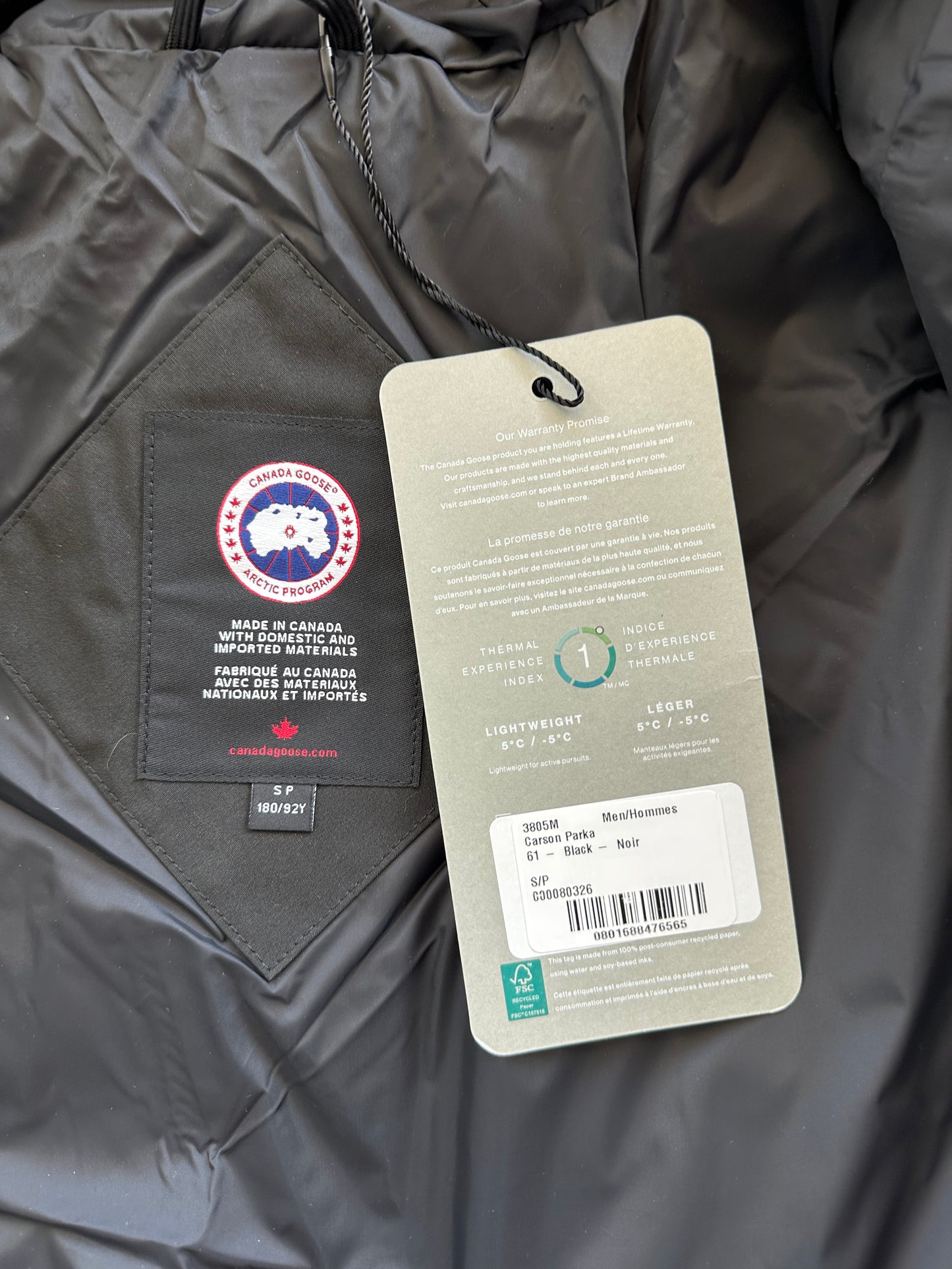 Canada Goose Black Carson Men's Jacket