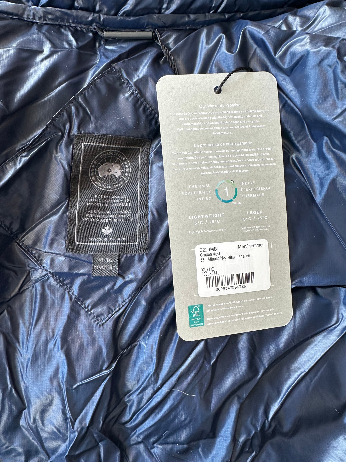 Canada Goose Atlantic Navy Crofton Black Label Men's Vest