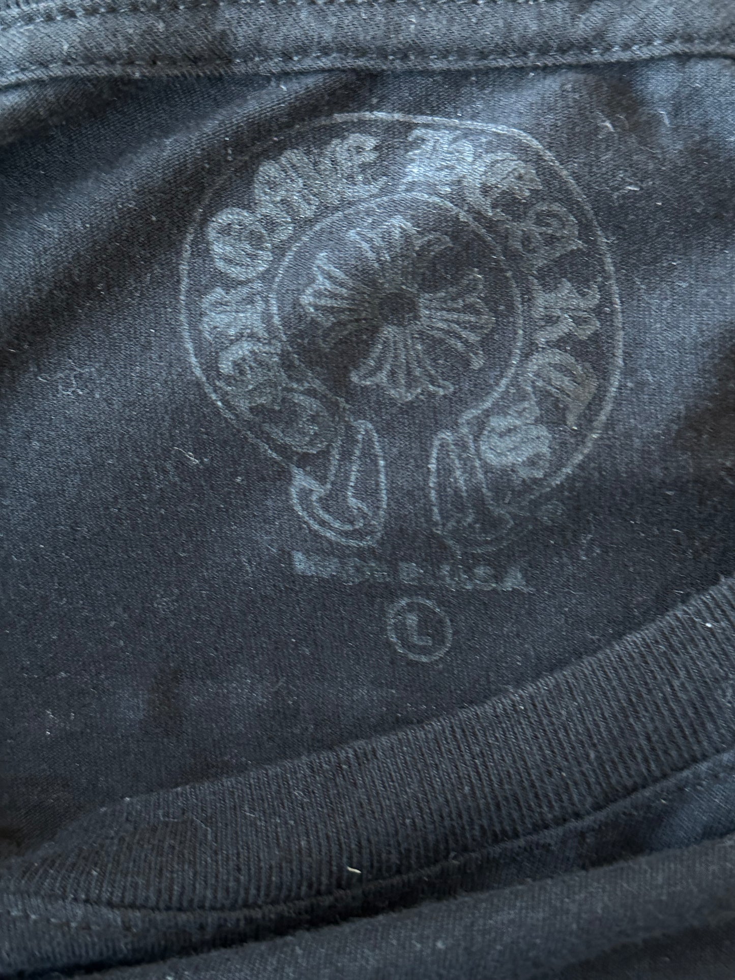 Chrome Hearts Black & White Horseshoe Logo T-Shirt