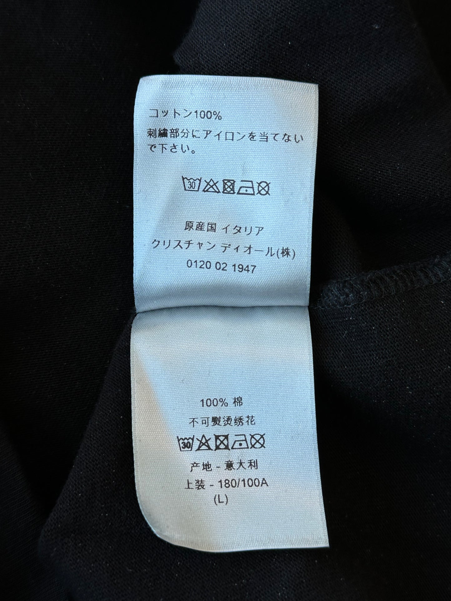 Dior Shawn Stussy Black Embroidered Bee T-Shirt