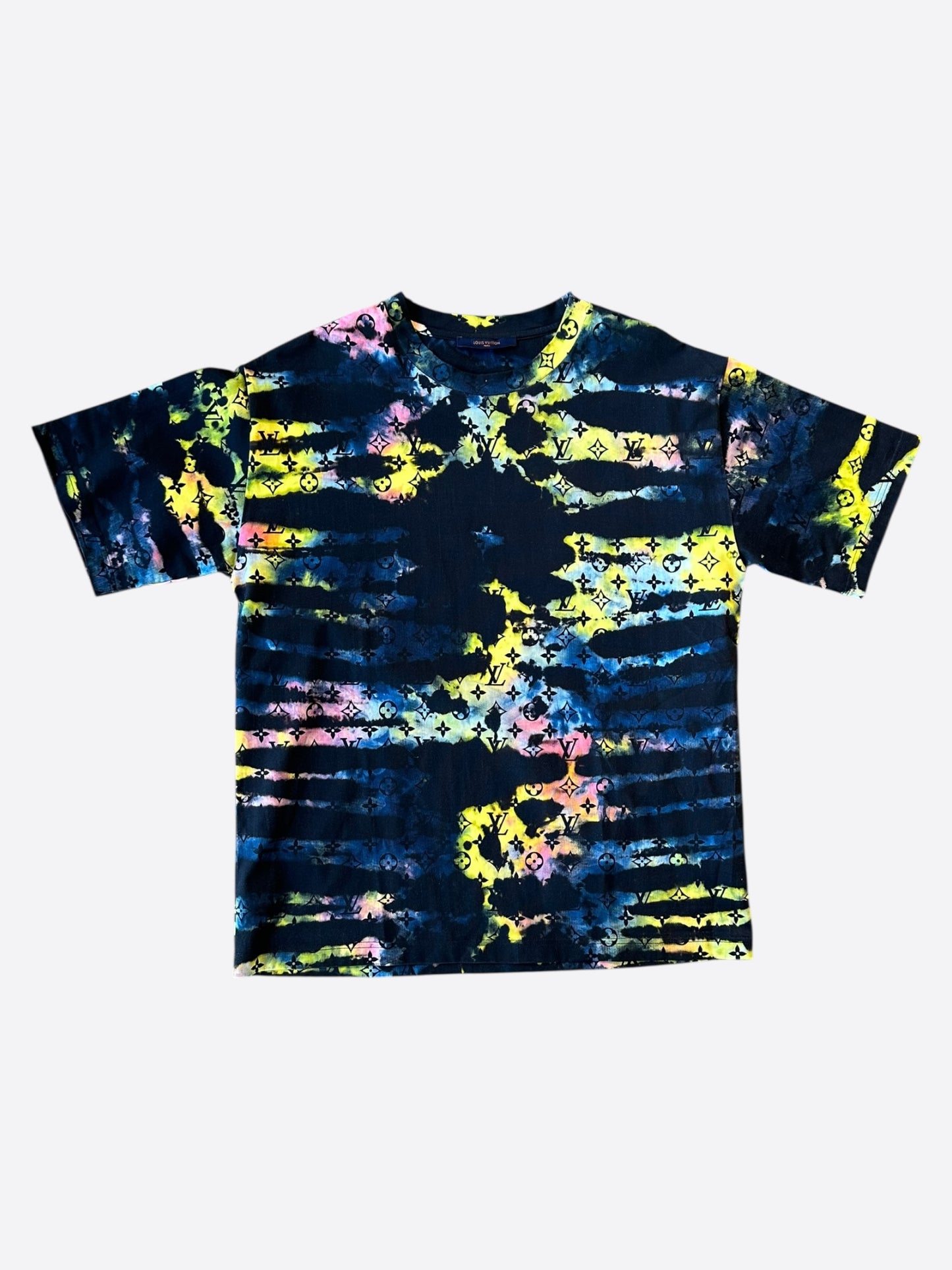Louis Vuitton Navy Tie-Dye Camo Monogram T-Shirt