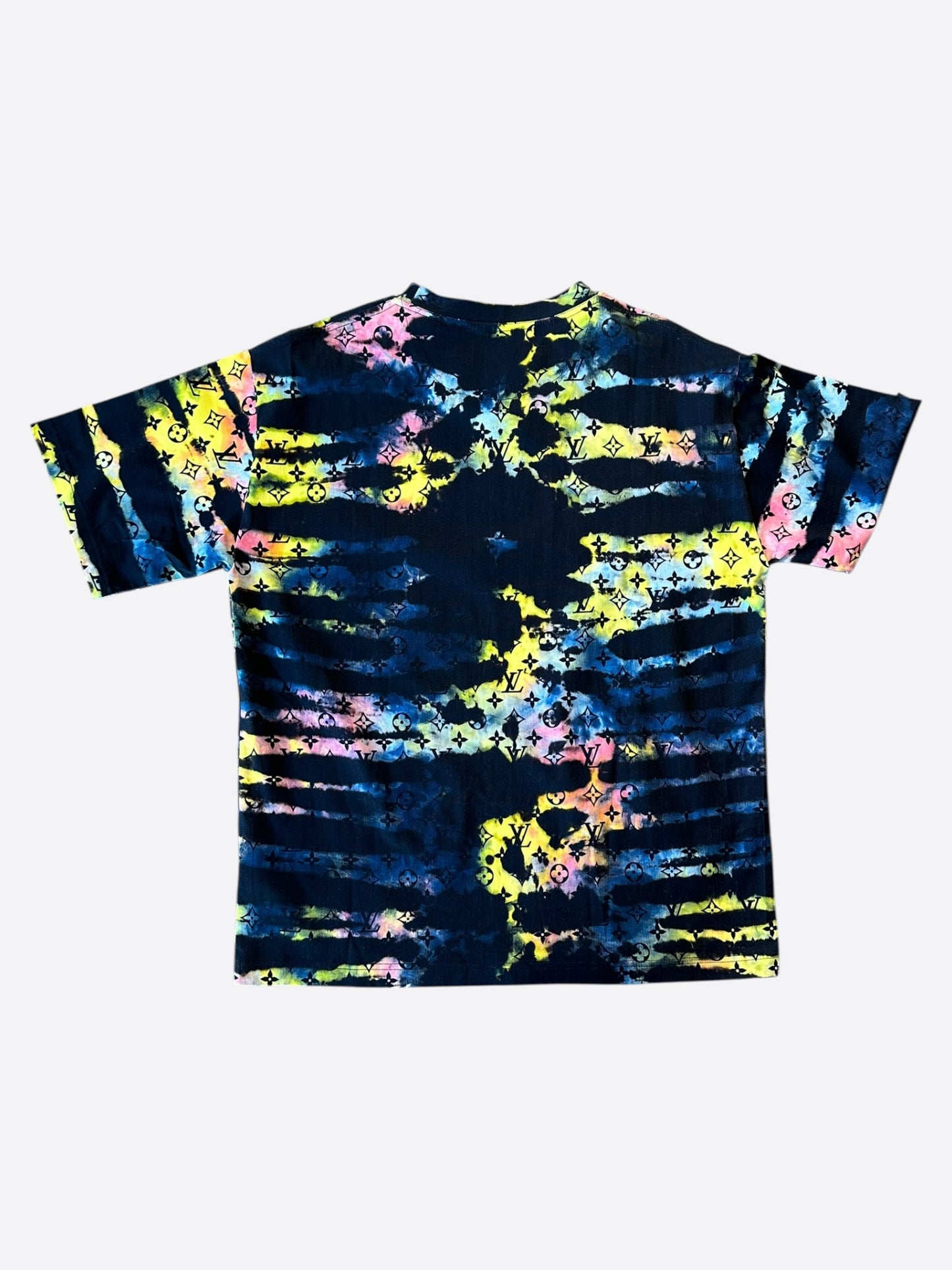 Louis Vuitton Navy Tie-Dye Camo Monogram T-Shirt