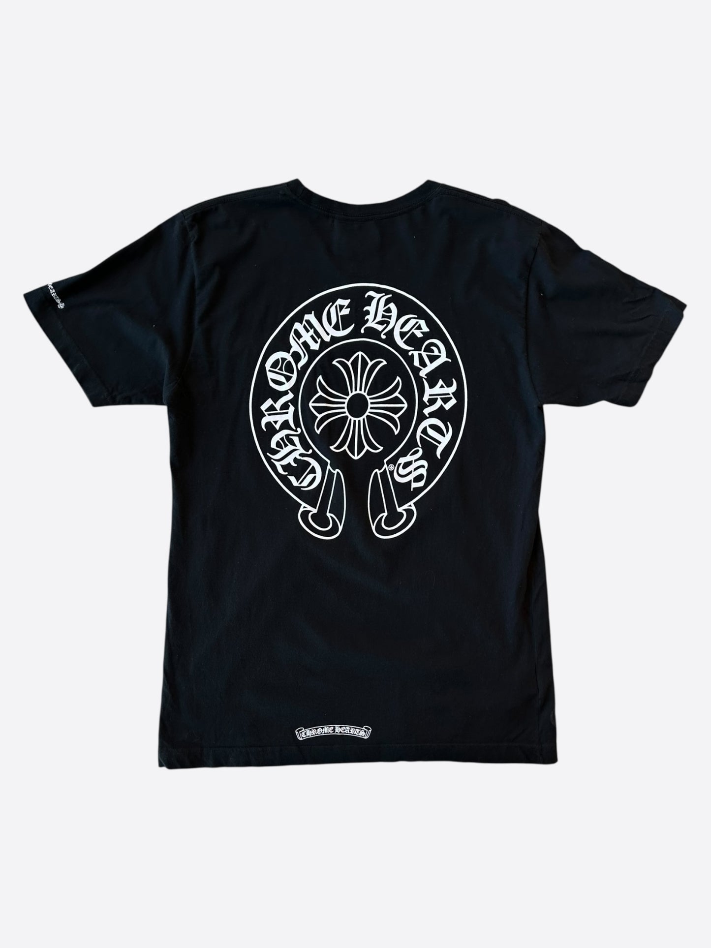 Chrome Hearts Black & White Horseshoe Logo T-Shirt