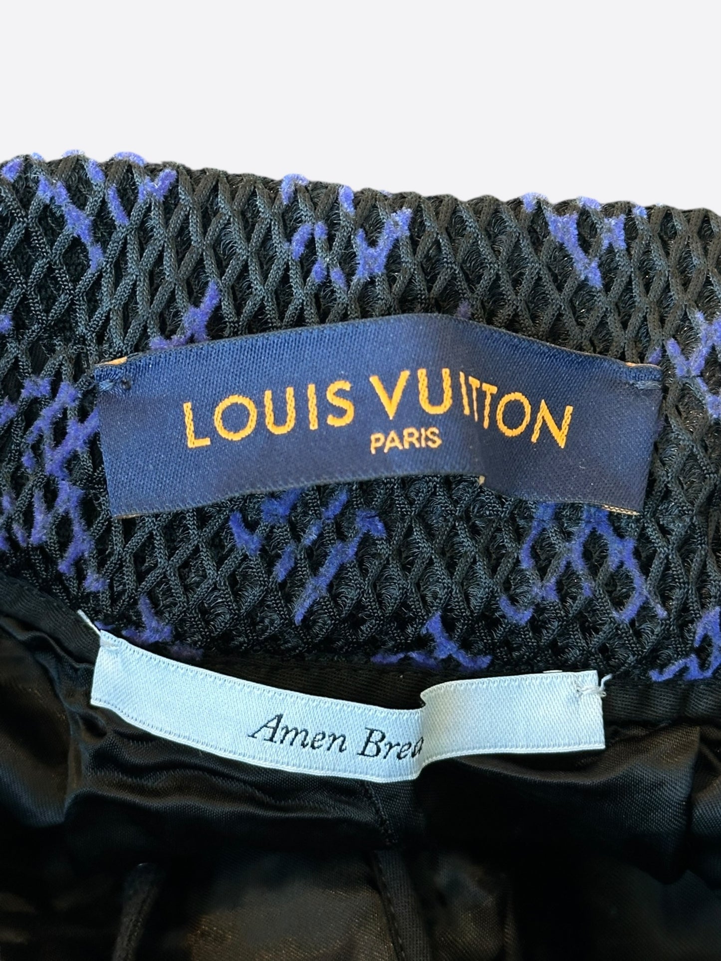 Louis Vuitton Black Rainbow Monogram Mesh Shorts