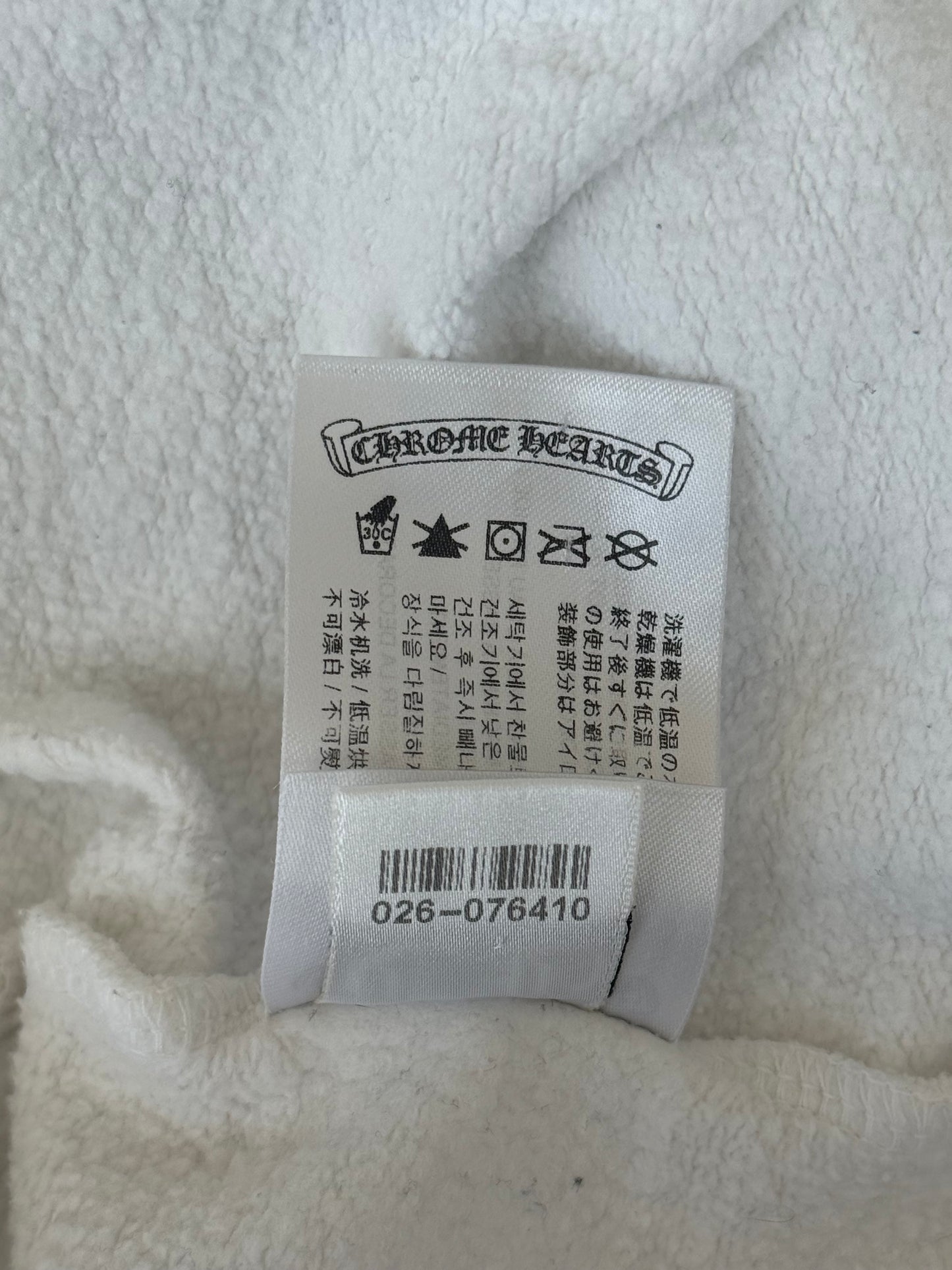Chrome Hearts White Glow In The Dark Horseshoe Logo Hoodie