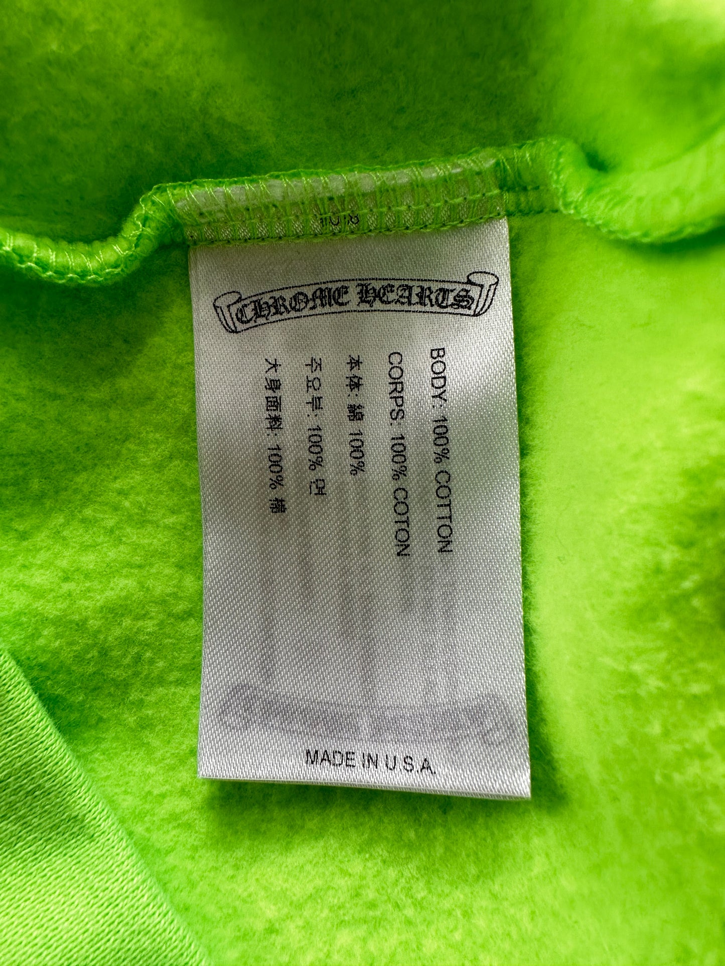 Chrome Hearts Green & Black Horseshoe Logo Hoodie