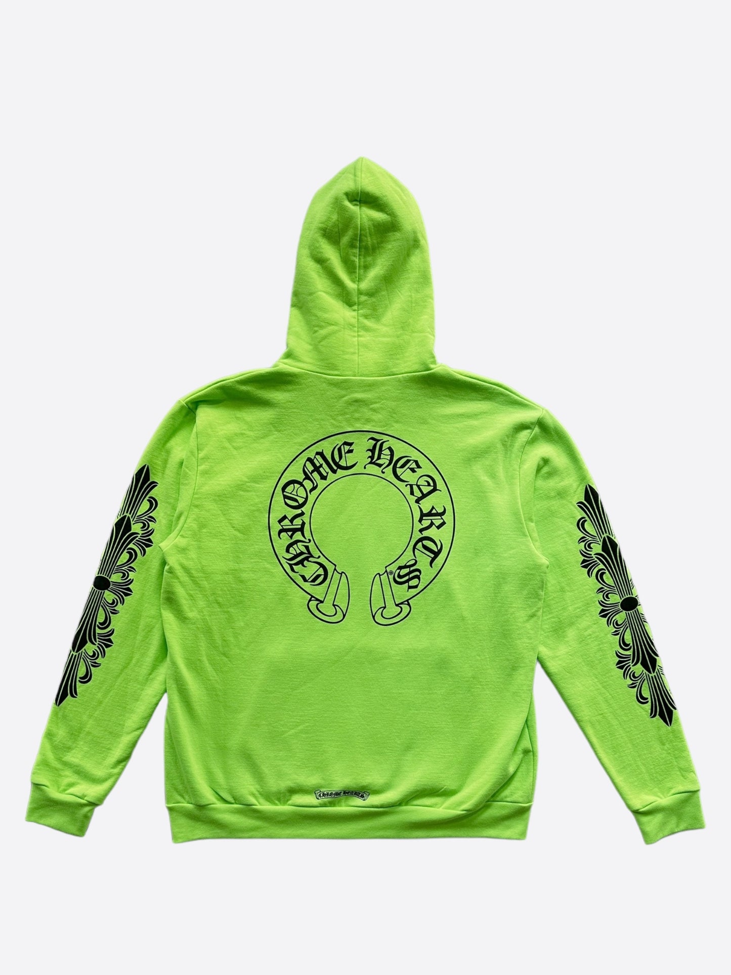 Chrome Hearts Green & Black Horseshoe Logo Hoodie