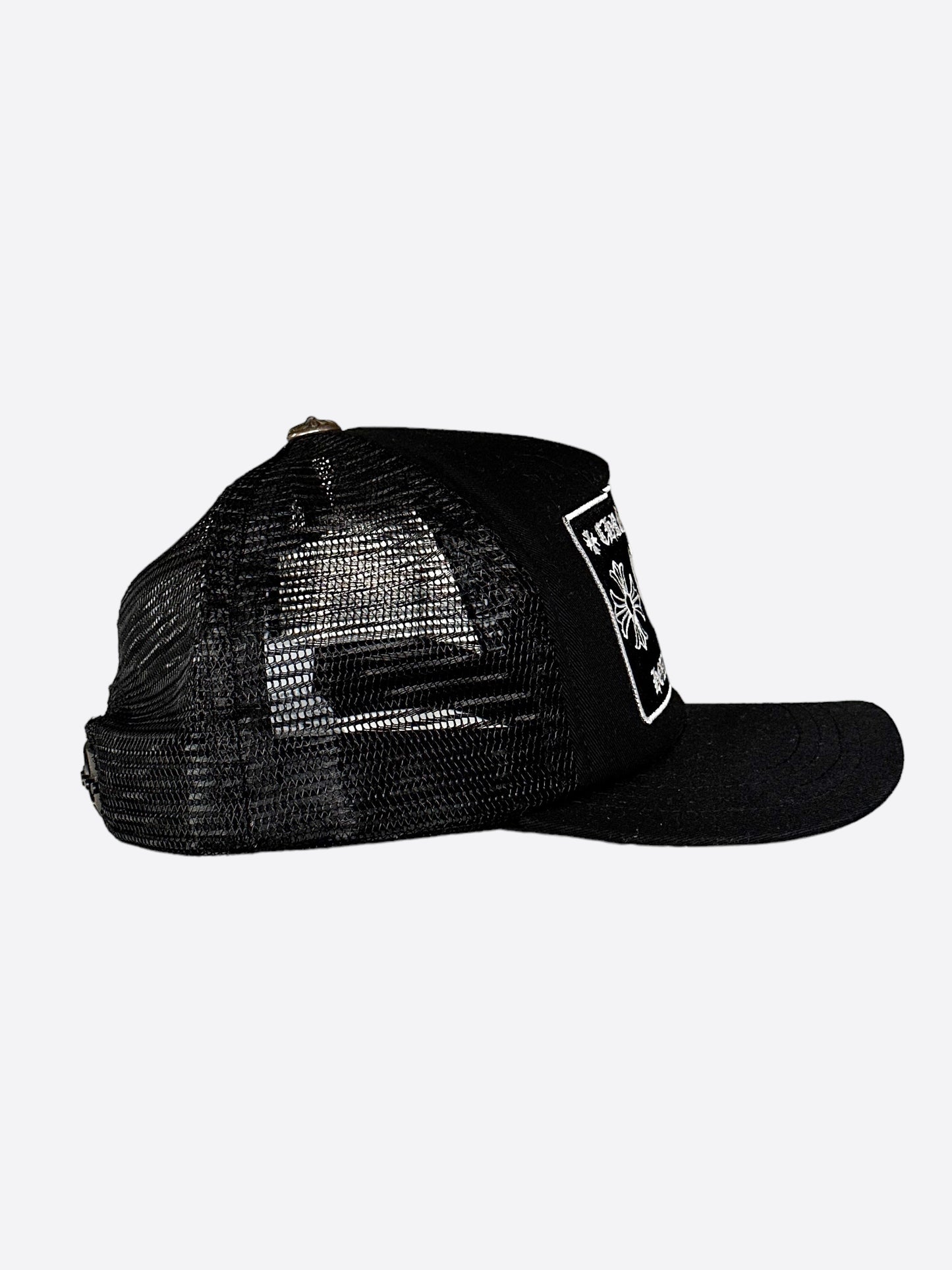 Chrome Hearts Black & White Hollywood Trucker Hat
