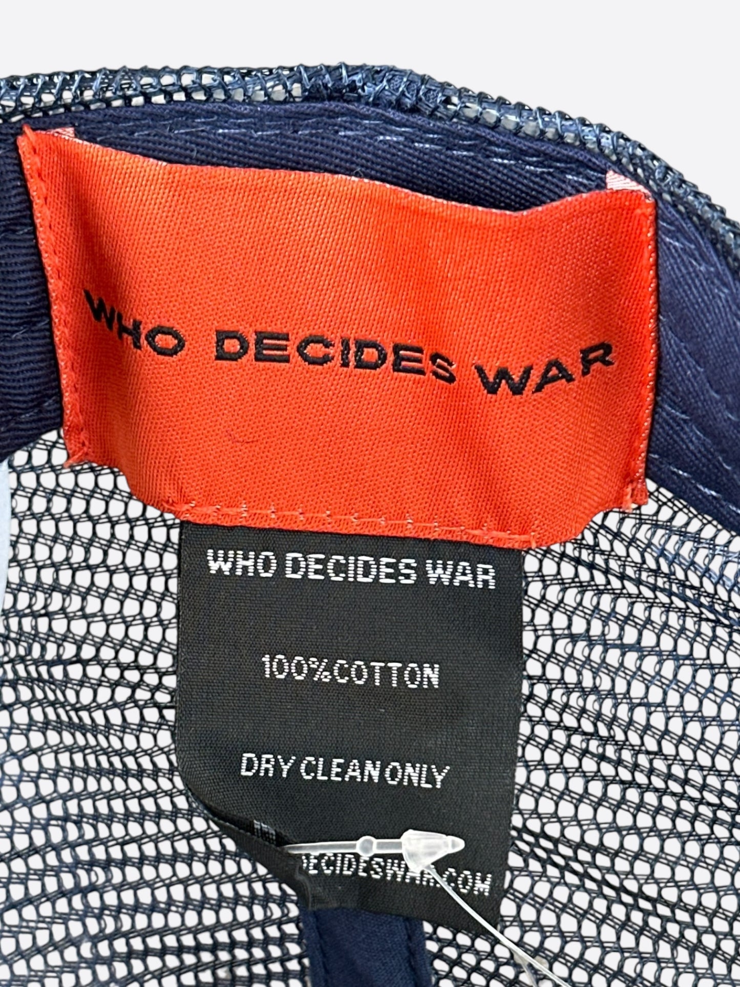 Who Decides War Navy MRDR Embroidered Patch Trucker Hat