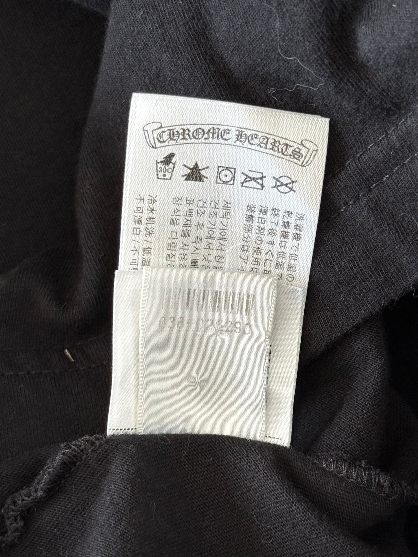 Chrome Hearts Black & Blue Neck Logo Longsleeve T-Shirt
