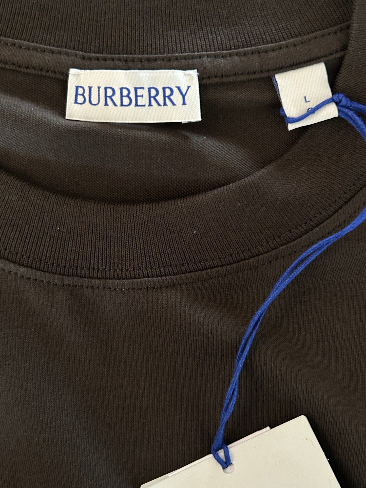 Burberry Brown Embroidered Logo T-Shirt