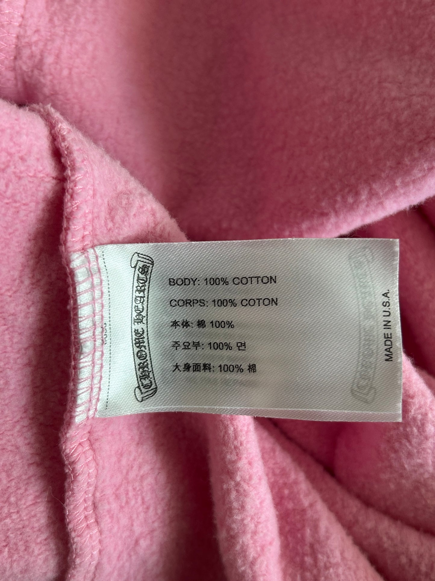 Chrome Hearts Pink & Blue Horseshoe Logo Hoodie