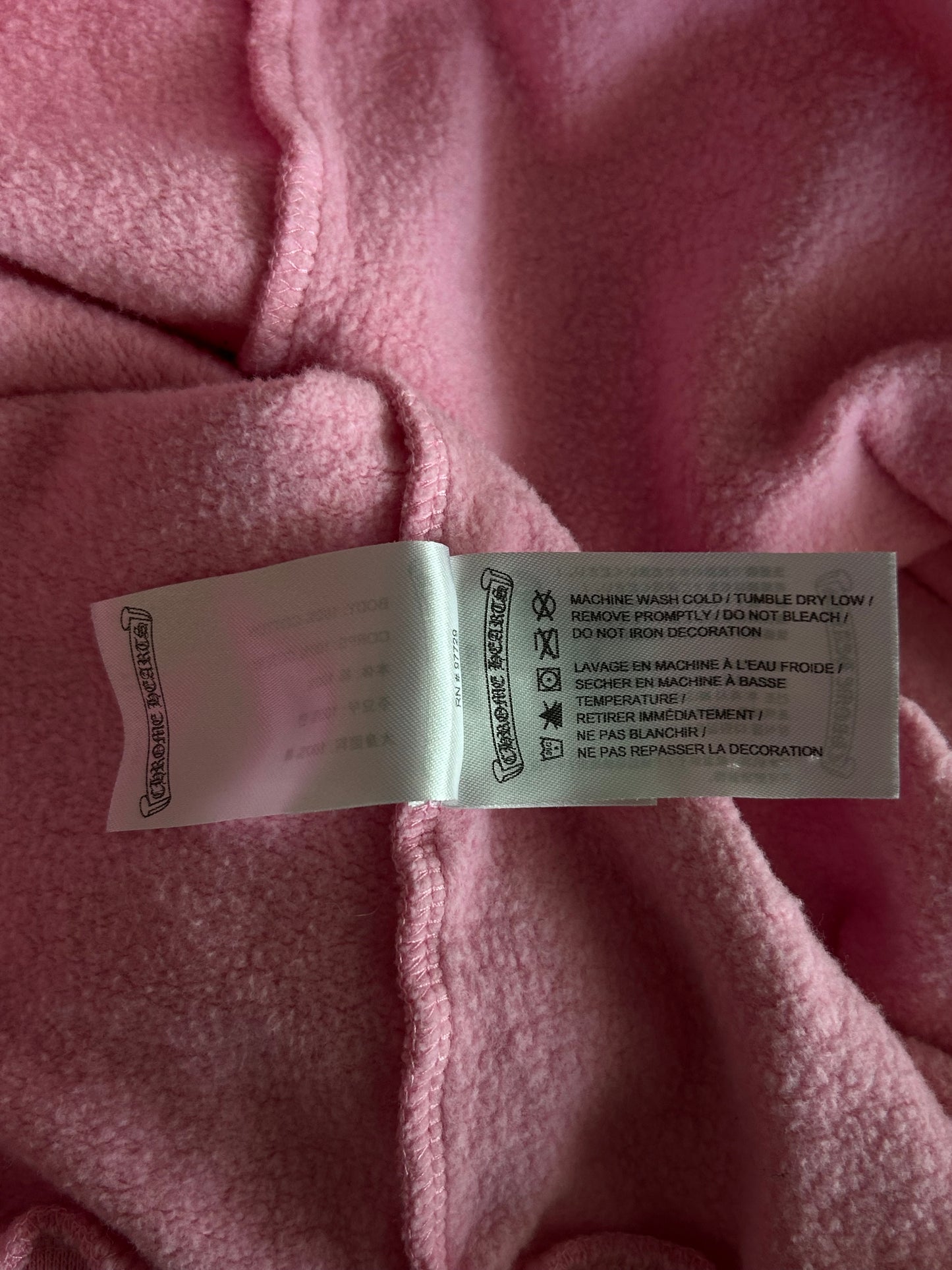 Chrome Hearts Pink & Blue Horseshoe Logo Hoodie
