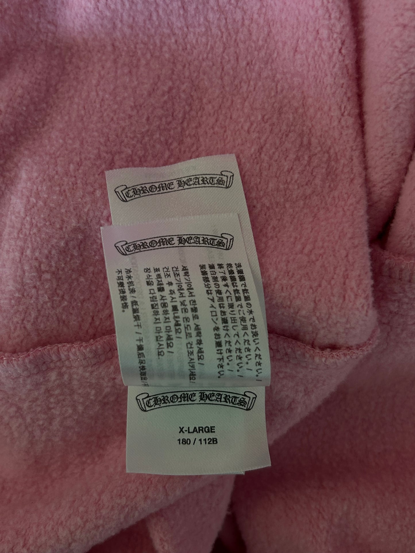 Chrome Hearts Pink & Blue Horseshoe Logo Hoodie