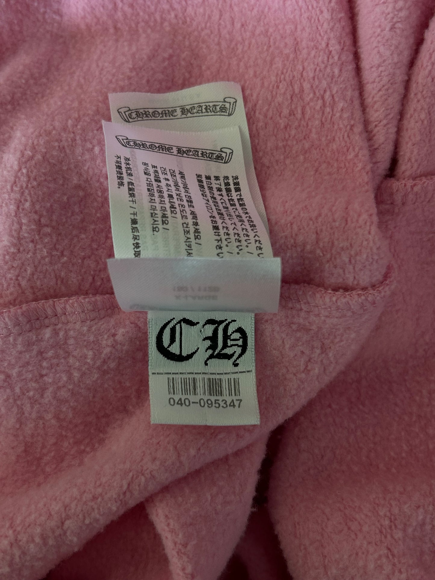 Chrome Hearts Pink & Blue Horseshoe Logo Hoodie