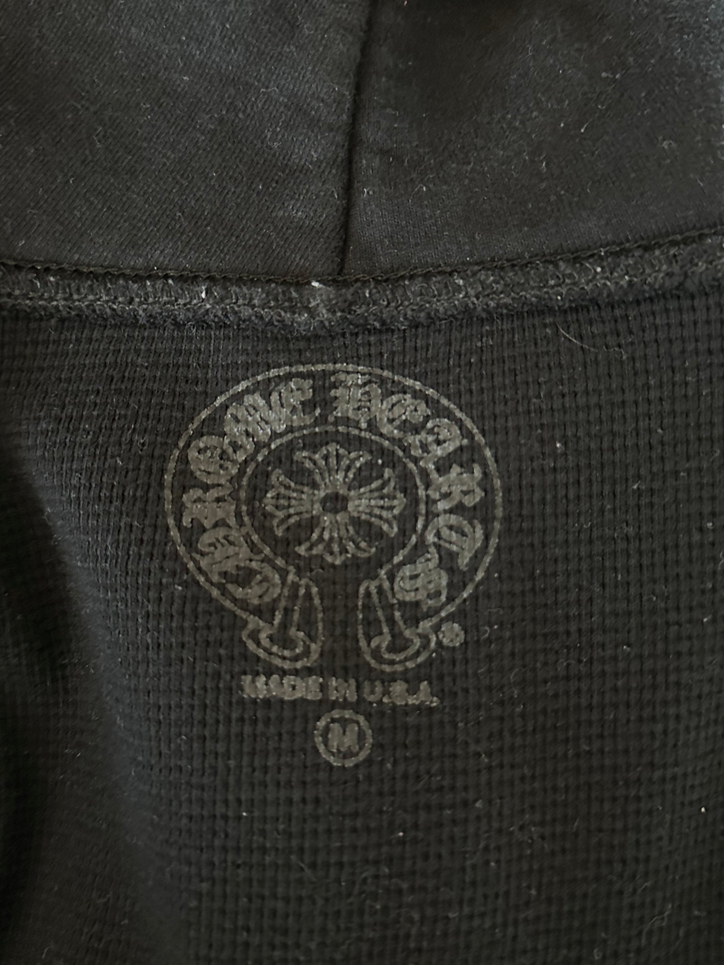 Chrome Hearts Black Aspen Exclusive Horseshoe Thermal Zip Up Hoodie