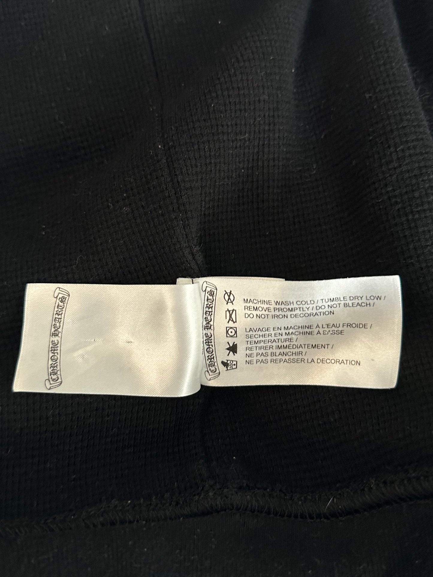 Chrome Hearts Black Aspen Exclusive Horseshoe Thermal Zip Up Hoodie