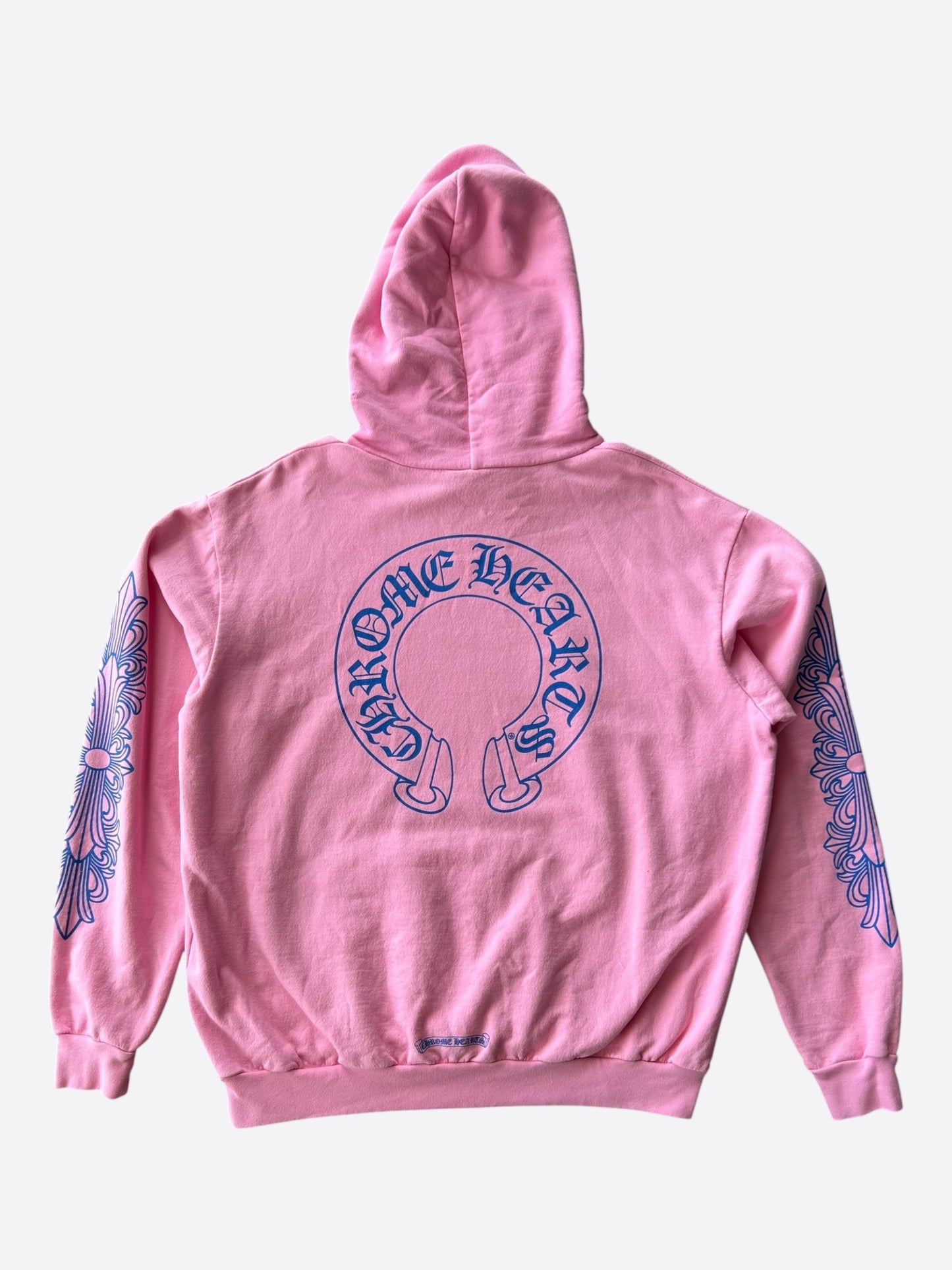 Chrome Hearts Pink & Blue Horseshoe Logo Hoodie