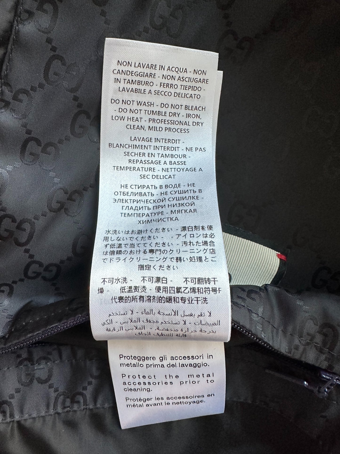 Gucci Black GG Monogram Button Up Jacket