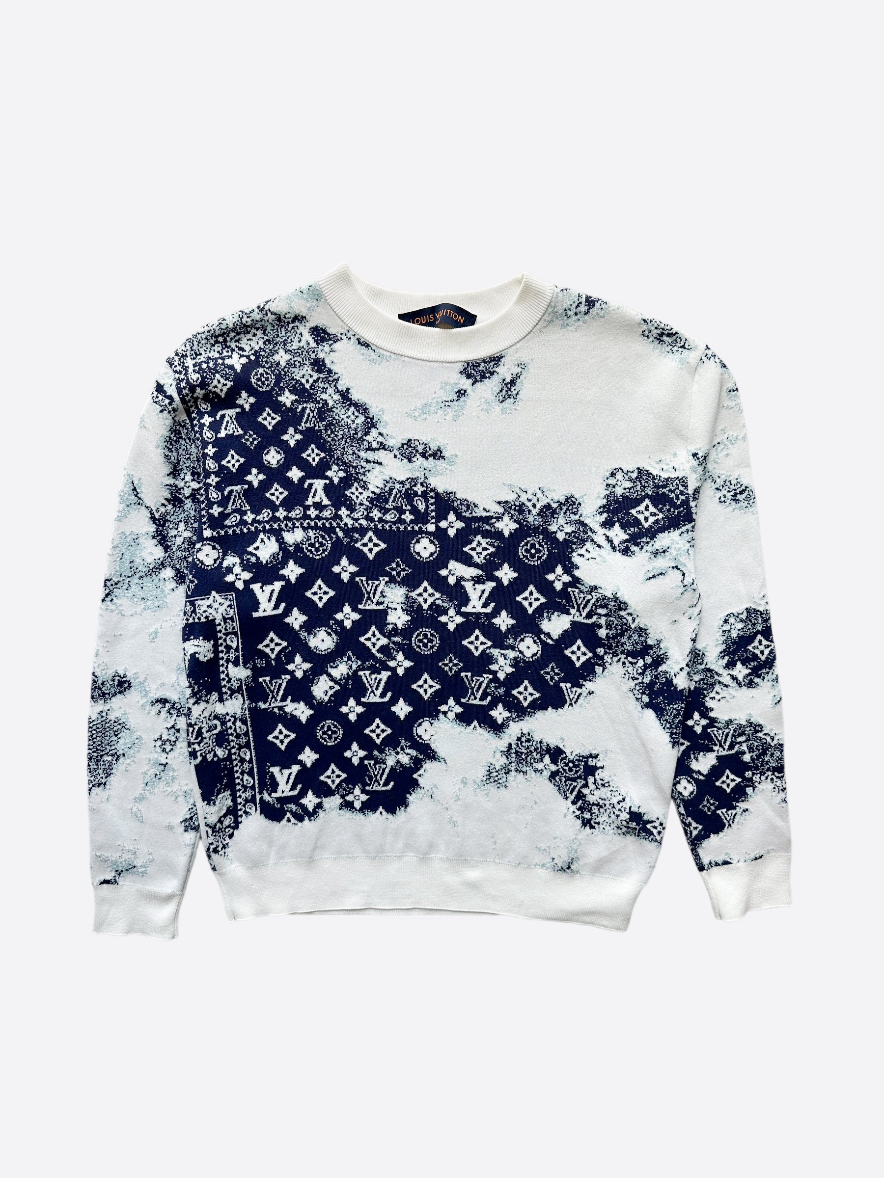 Louis Vuitton Blue Monogram Bandana Sweater – Savonches