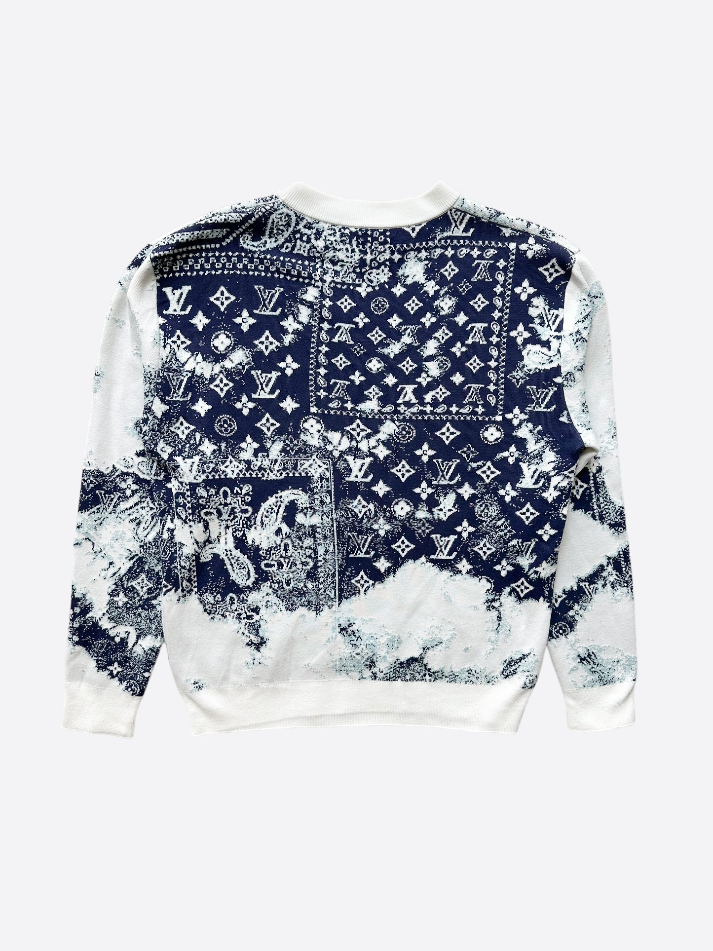 Louis Vuitton Blue Monogram Bandana Sweater